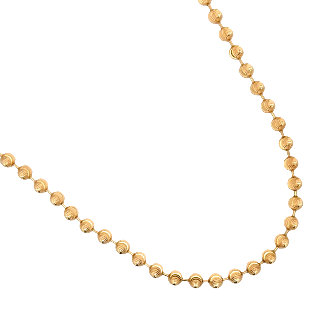 Elegant Yellow Gold Beaded Necklace