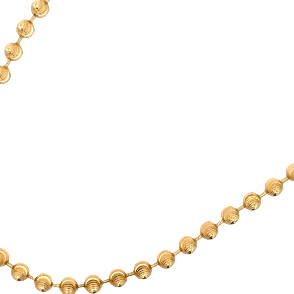 Elegant Yellow Gold Beaded Necklace
