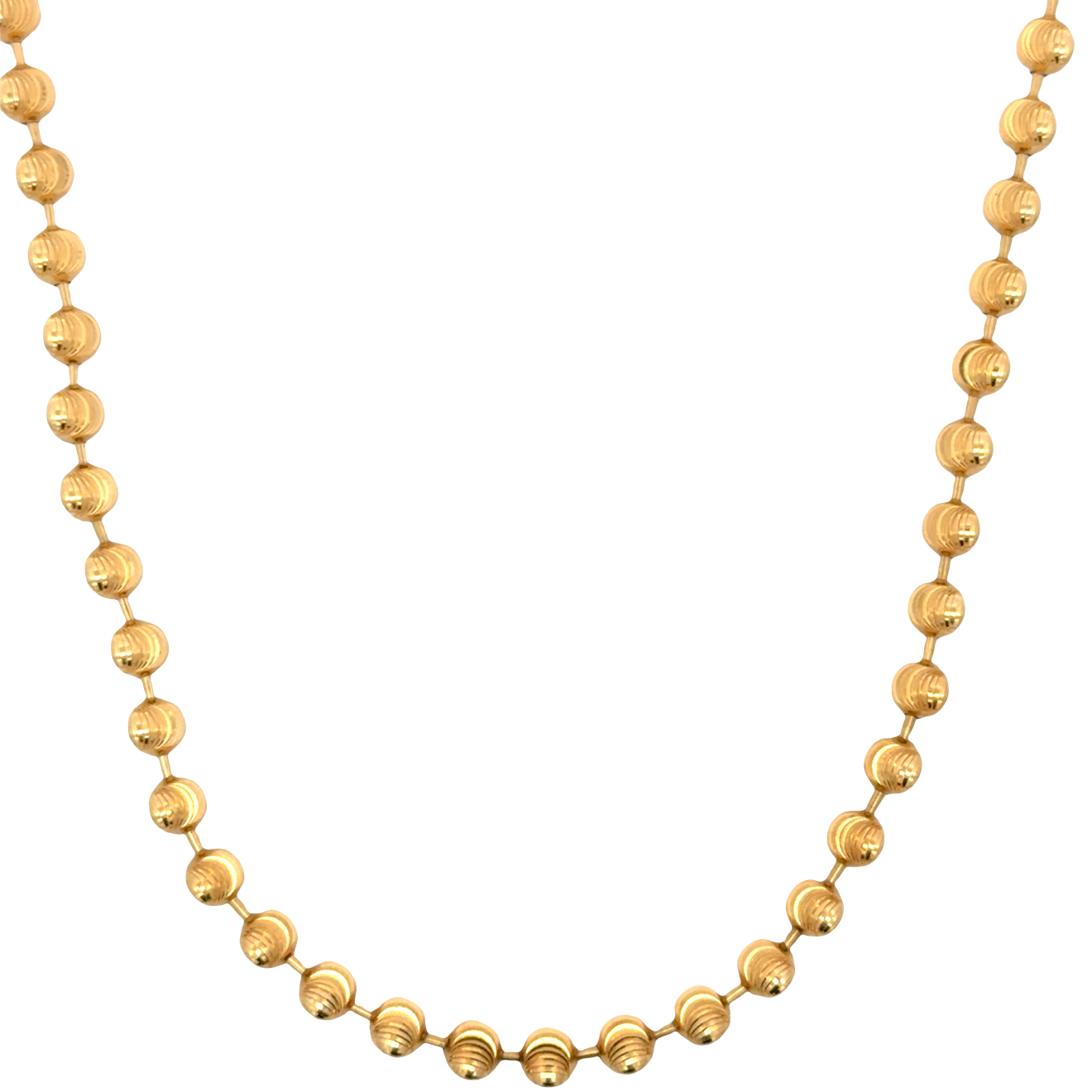 Elegant Yellow Gold Beaded Necklace