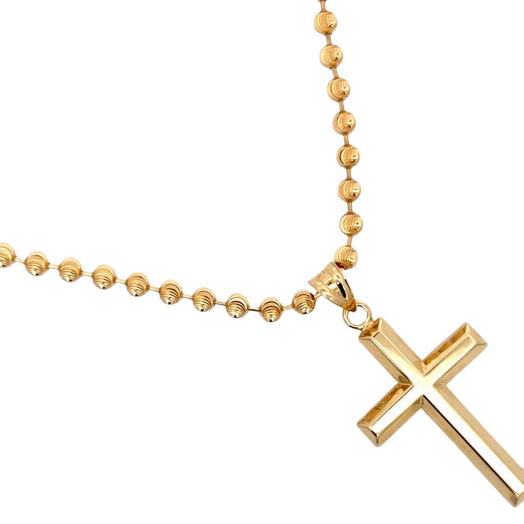 Elegant Yellow Gold Ball Chain Necklace