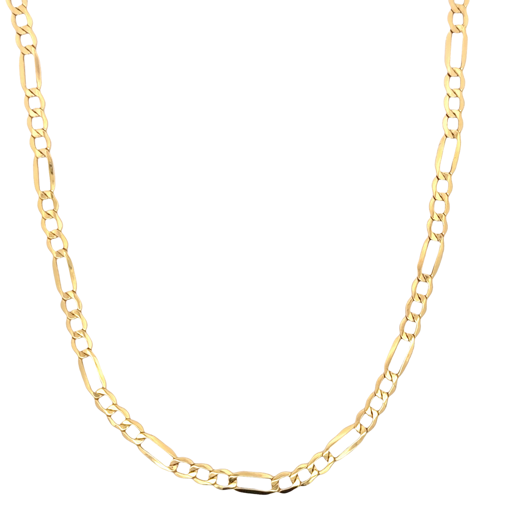 Classic Yellow Gold Figaro Chain Necklace