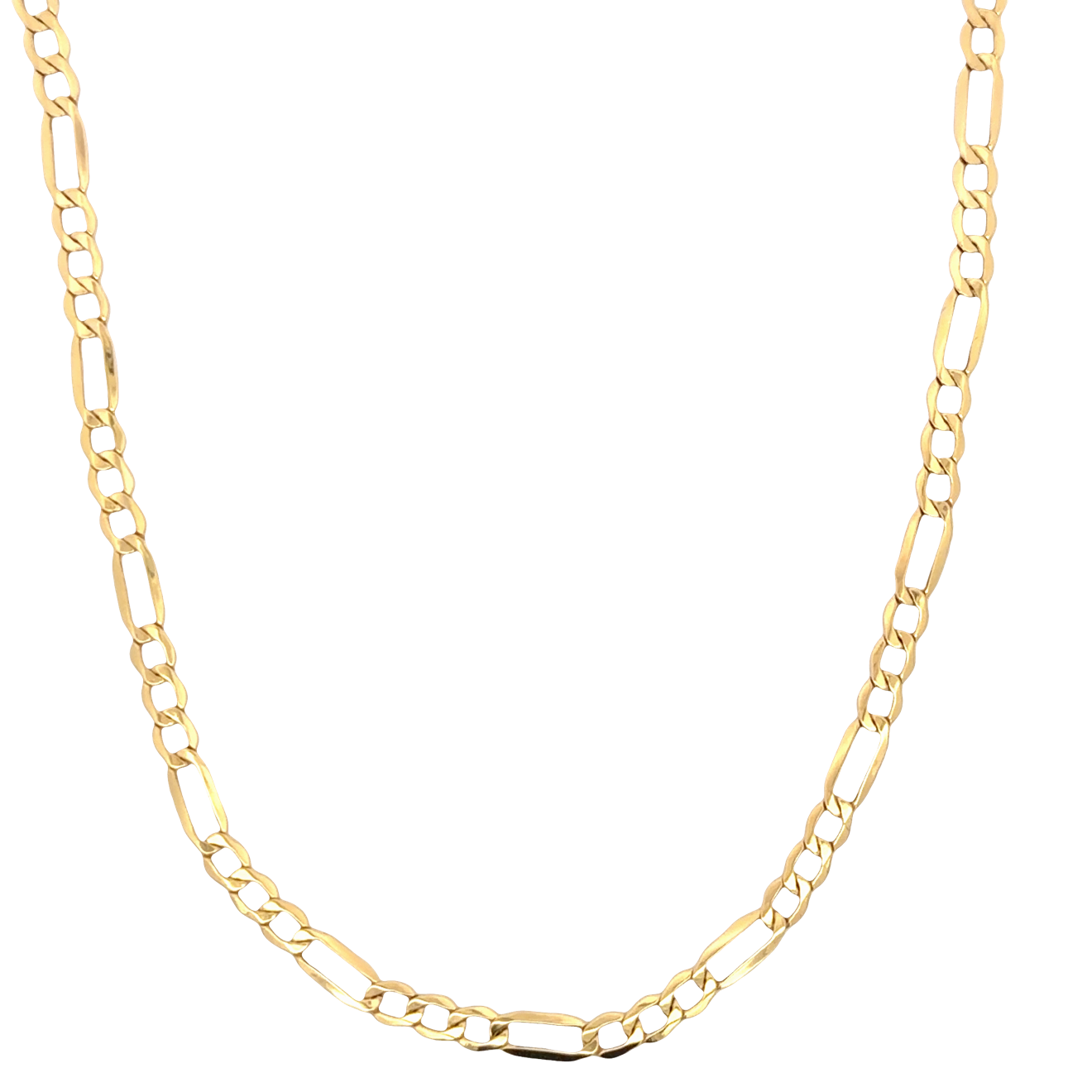 Classic Yellow Gold Figaro Chain Necklace