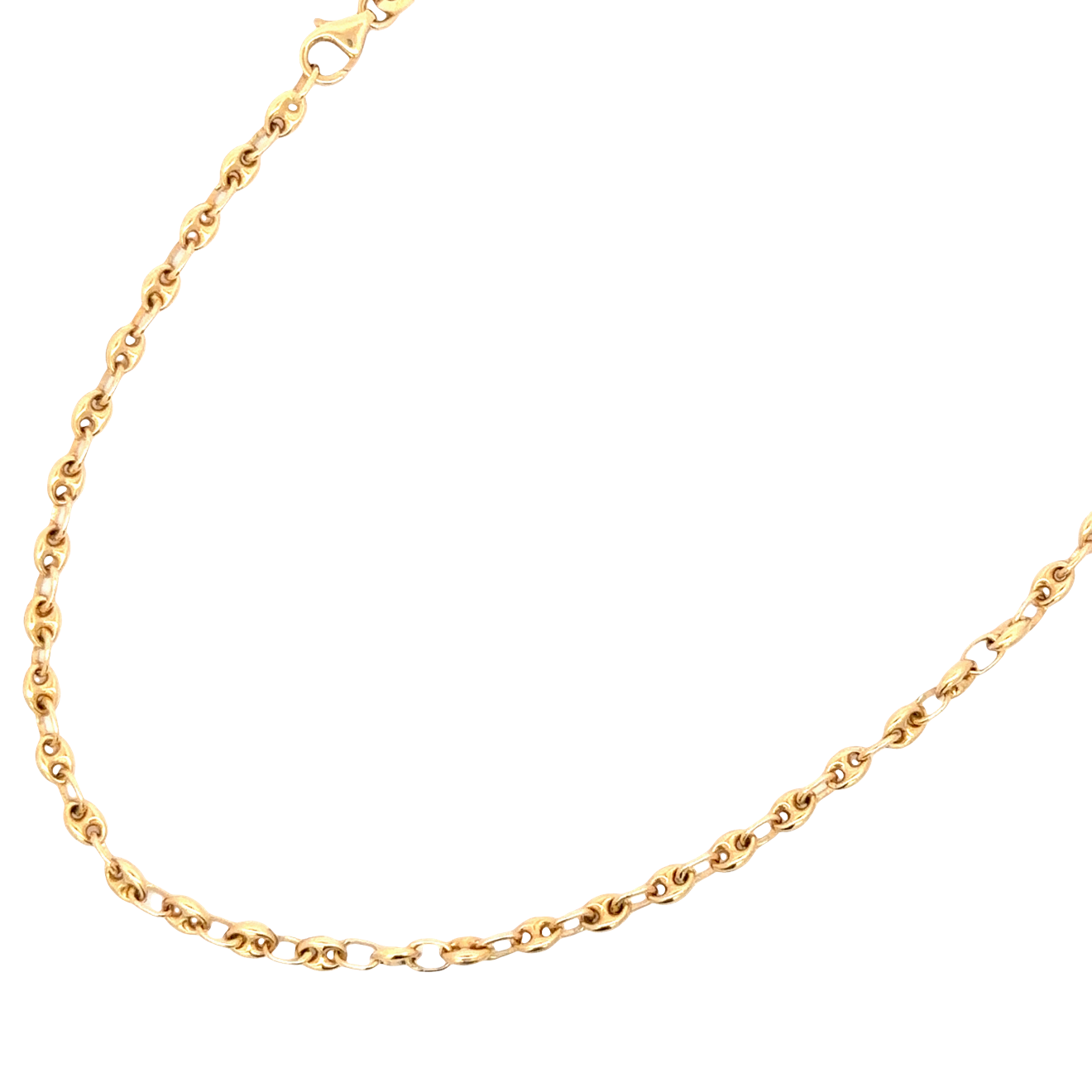 18k Yellow Gold Mariner Link Chain Necklace