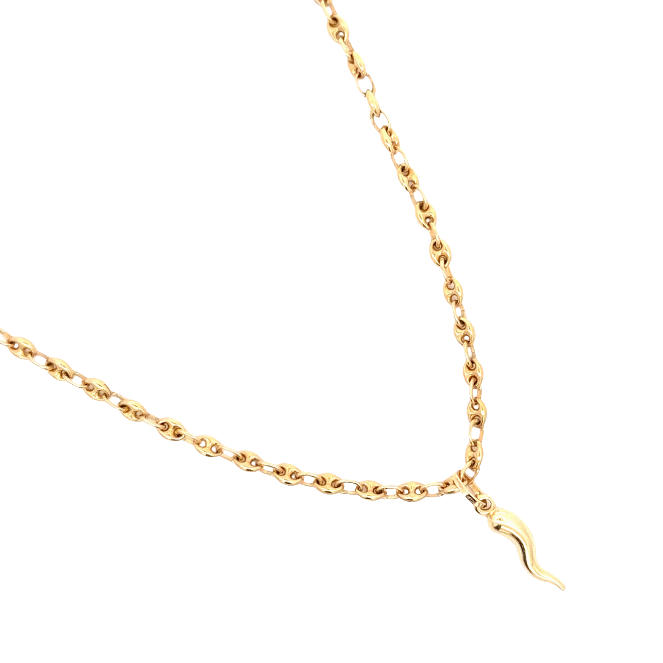 Yellow Gold Mariner Link Chain Necklace