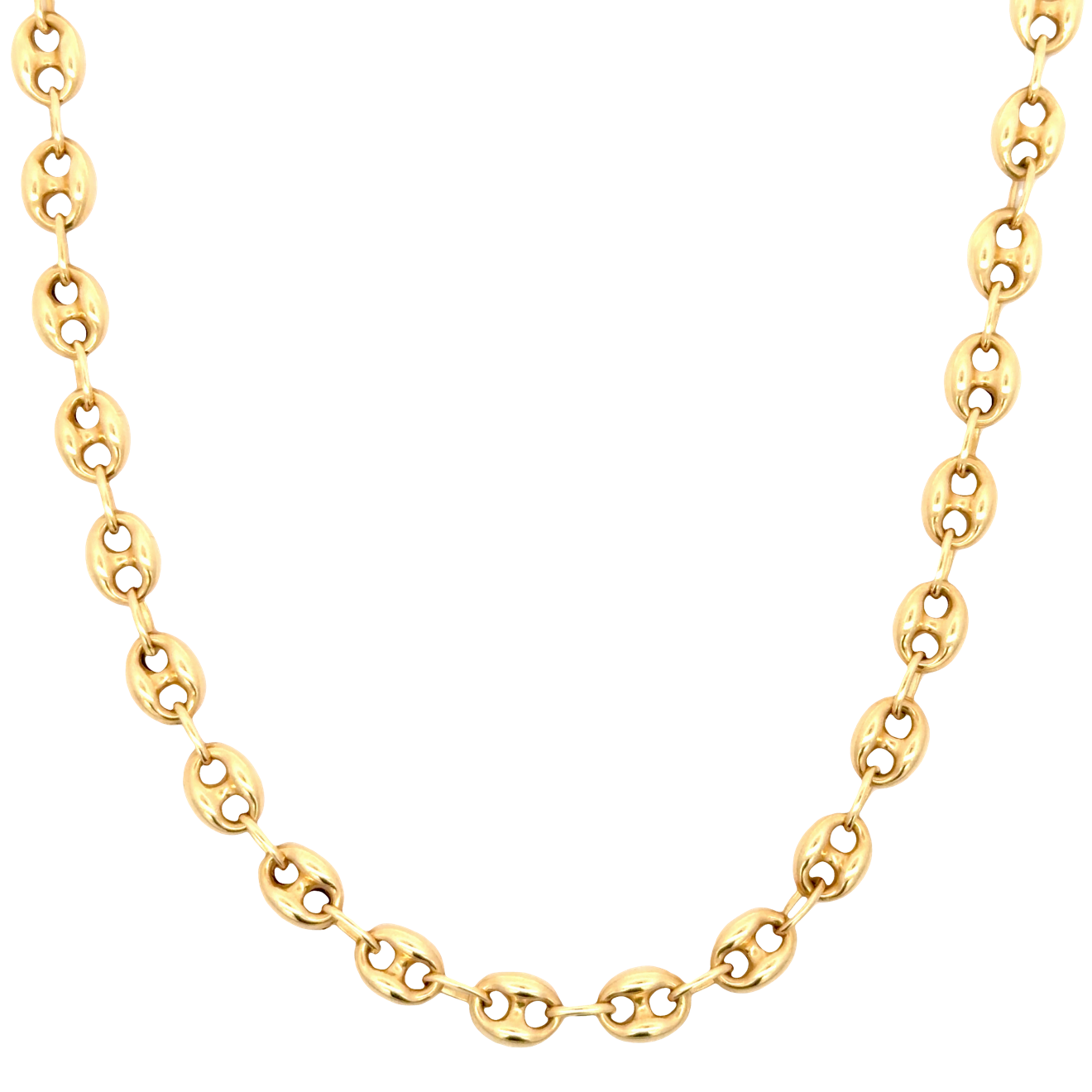 Classic Yellow Gold Mariner Link Chain Necklace