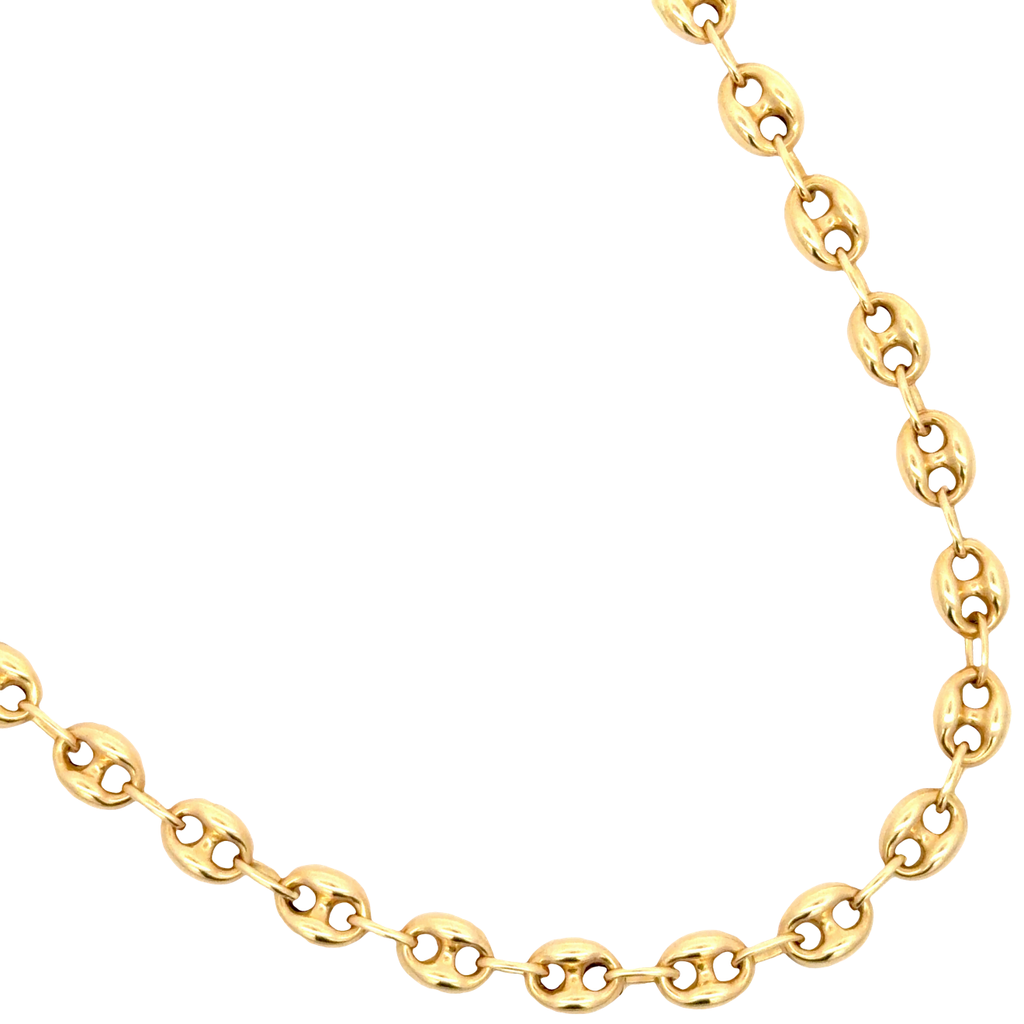 Classic Yellow Gold Mariner Link Chain Necklace