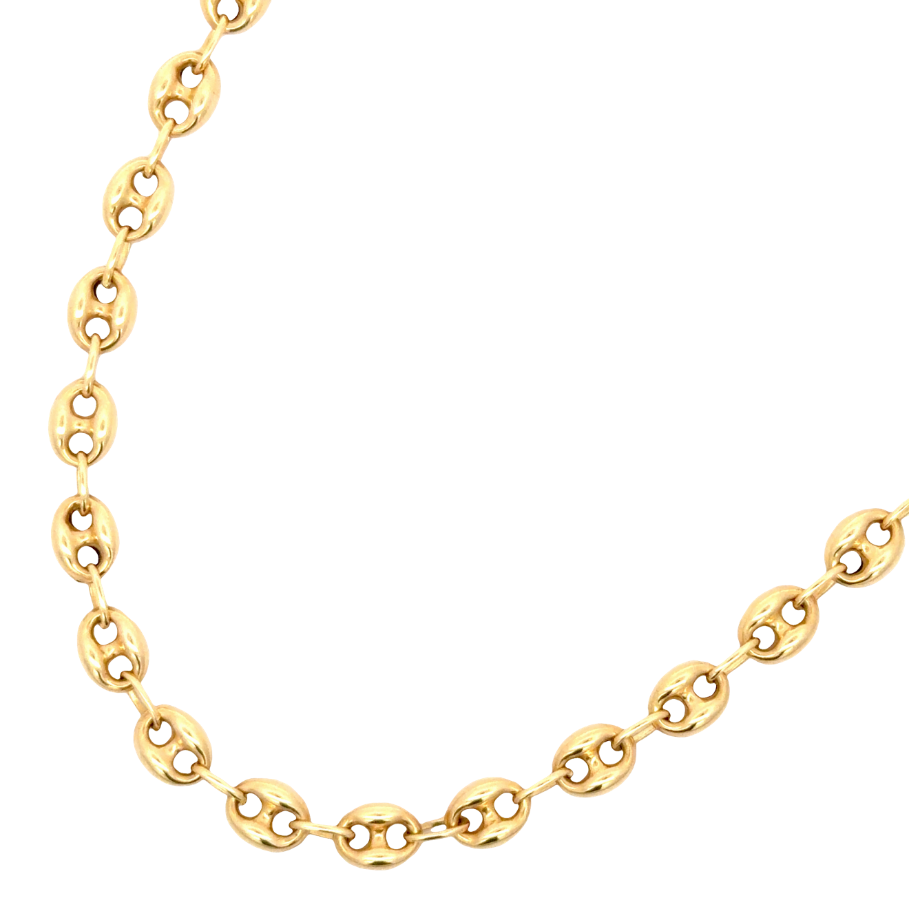 Classic Yellow Gold Mariner Link Chain Necklace