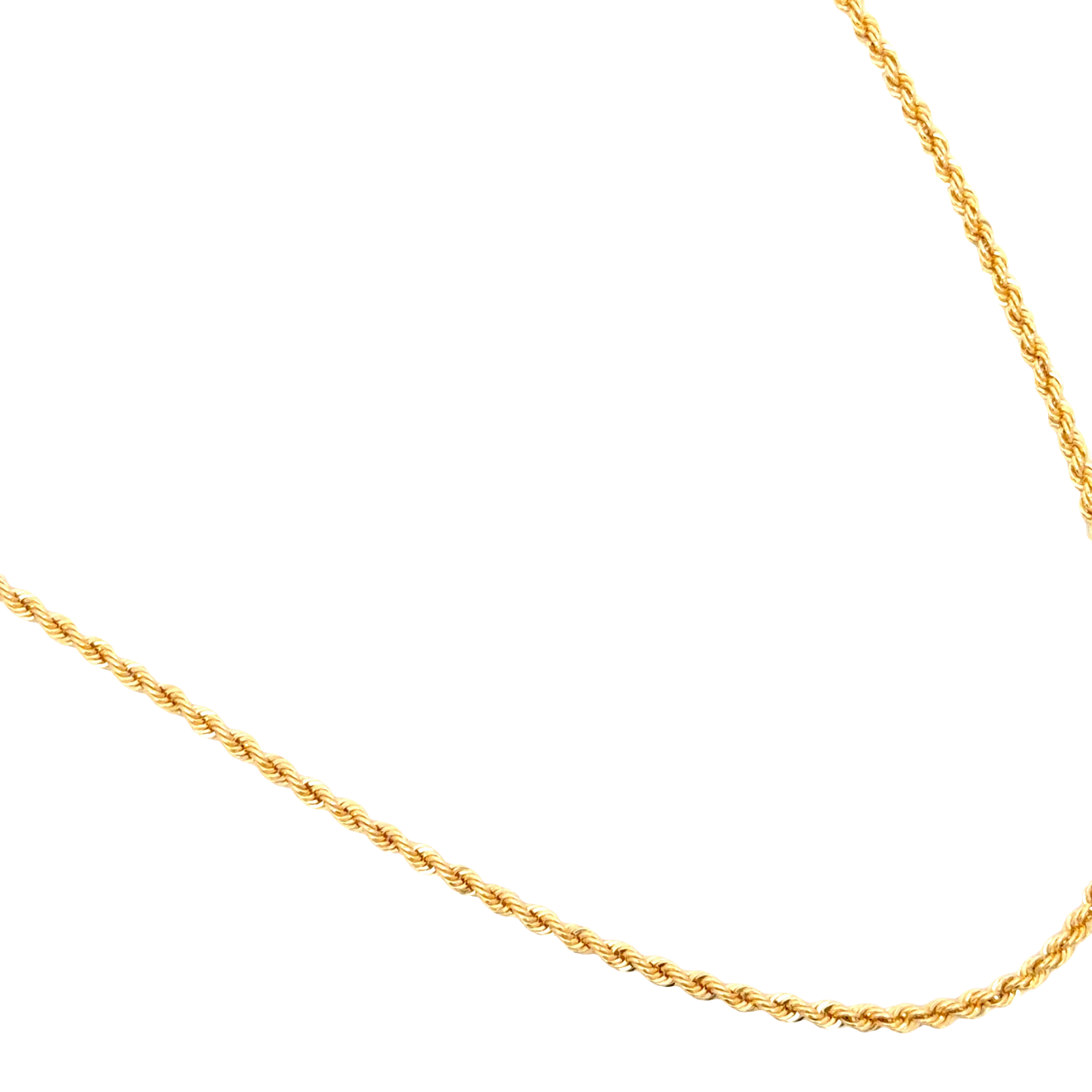 Classic Yellow Gold Rope Chain Necklace