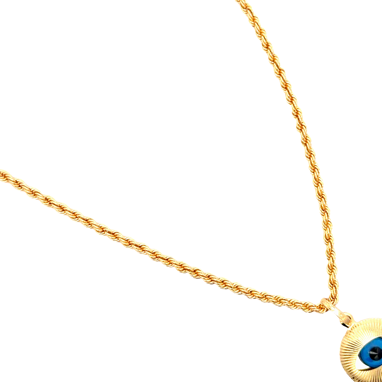 Yellow Gold Charm Necklace with Intricate Pendant