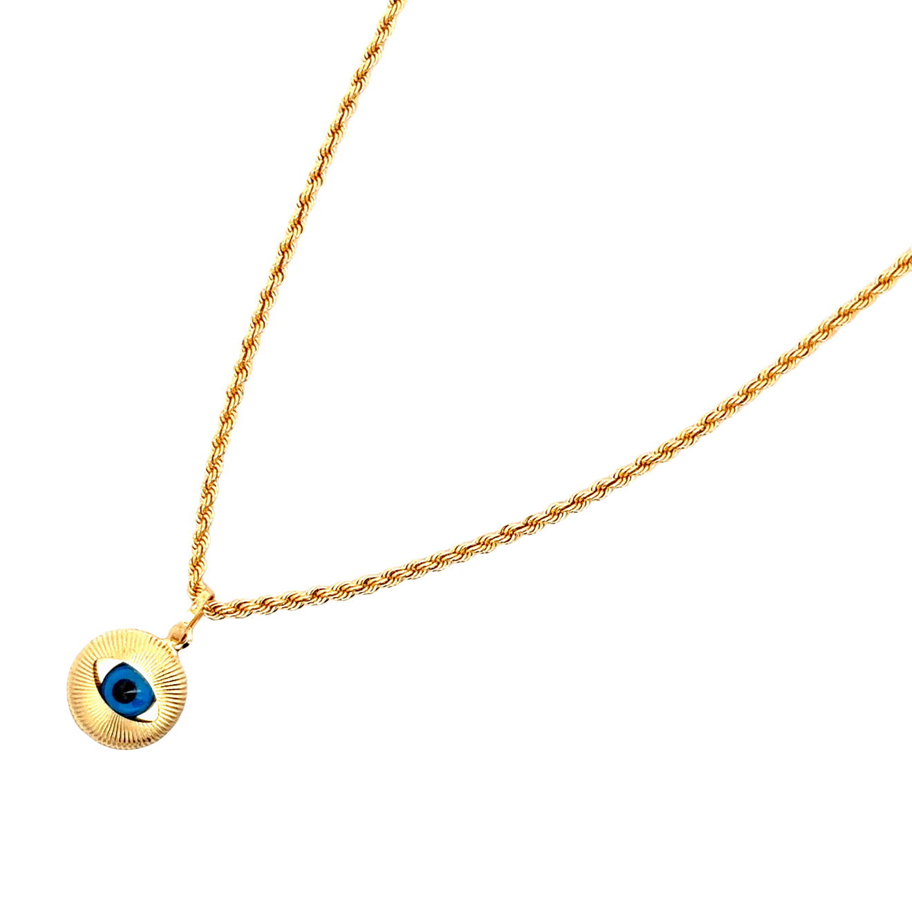 Yellow Gold Charm Necklace with Intricate Pendant