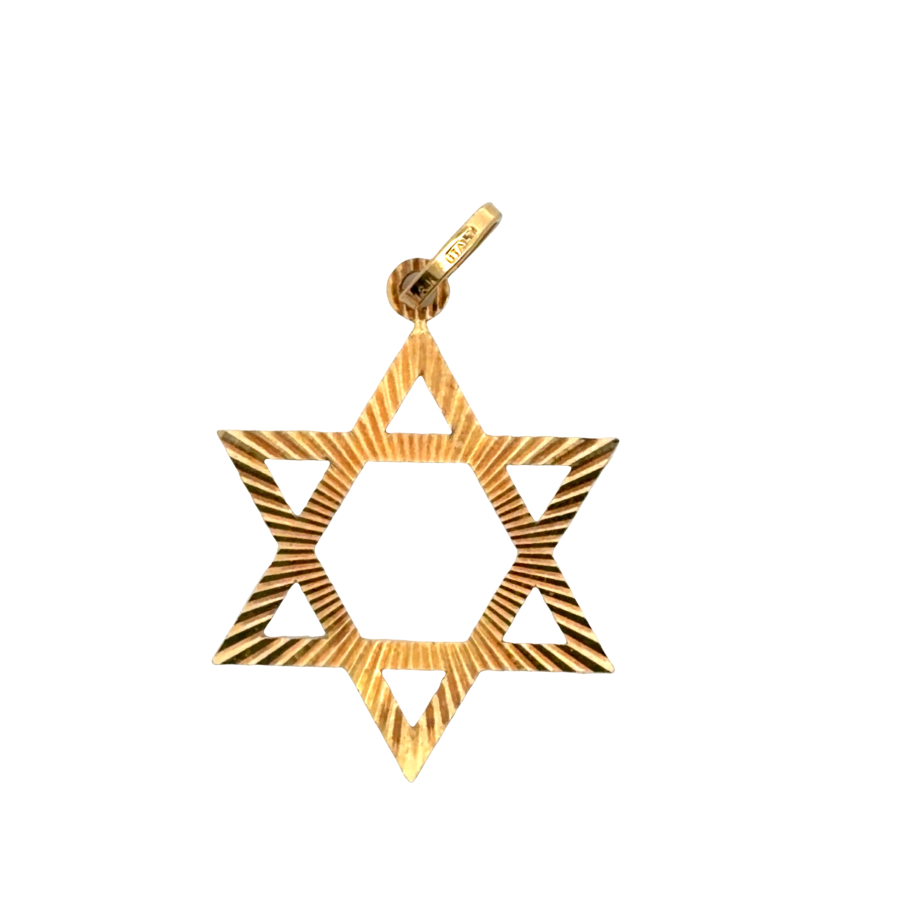Yellow Gold Star of David Pendant