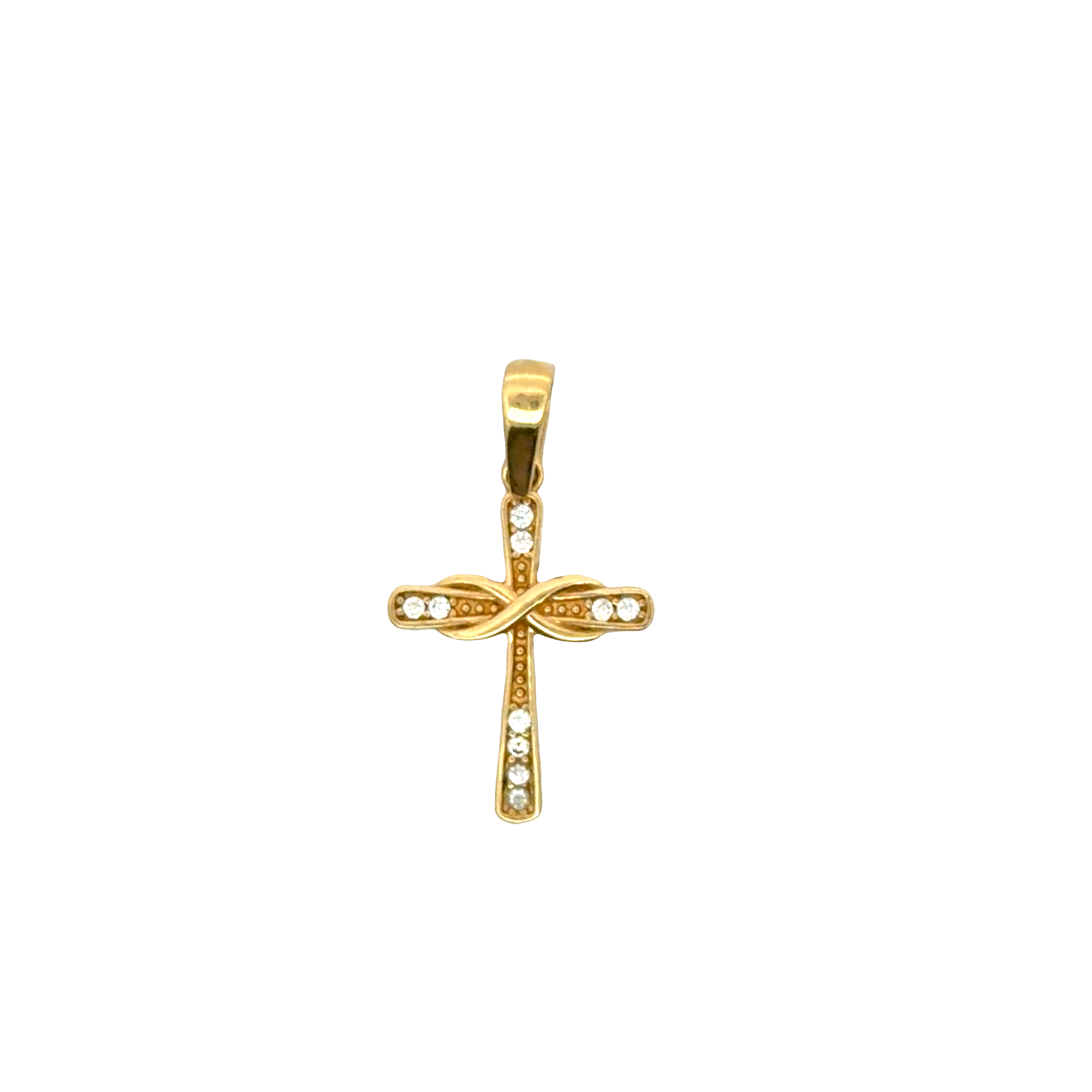Yellow Gold Diamond Cross Pendant