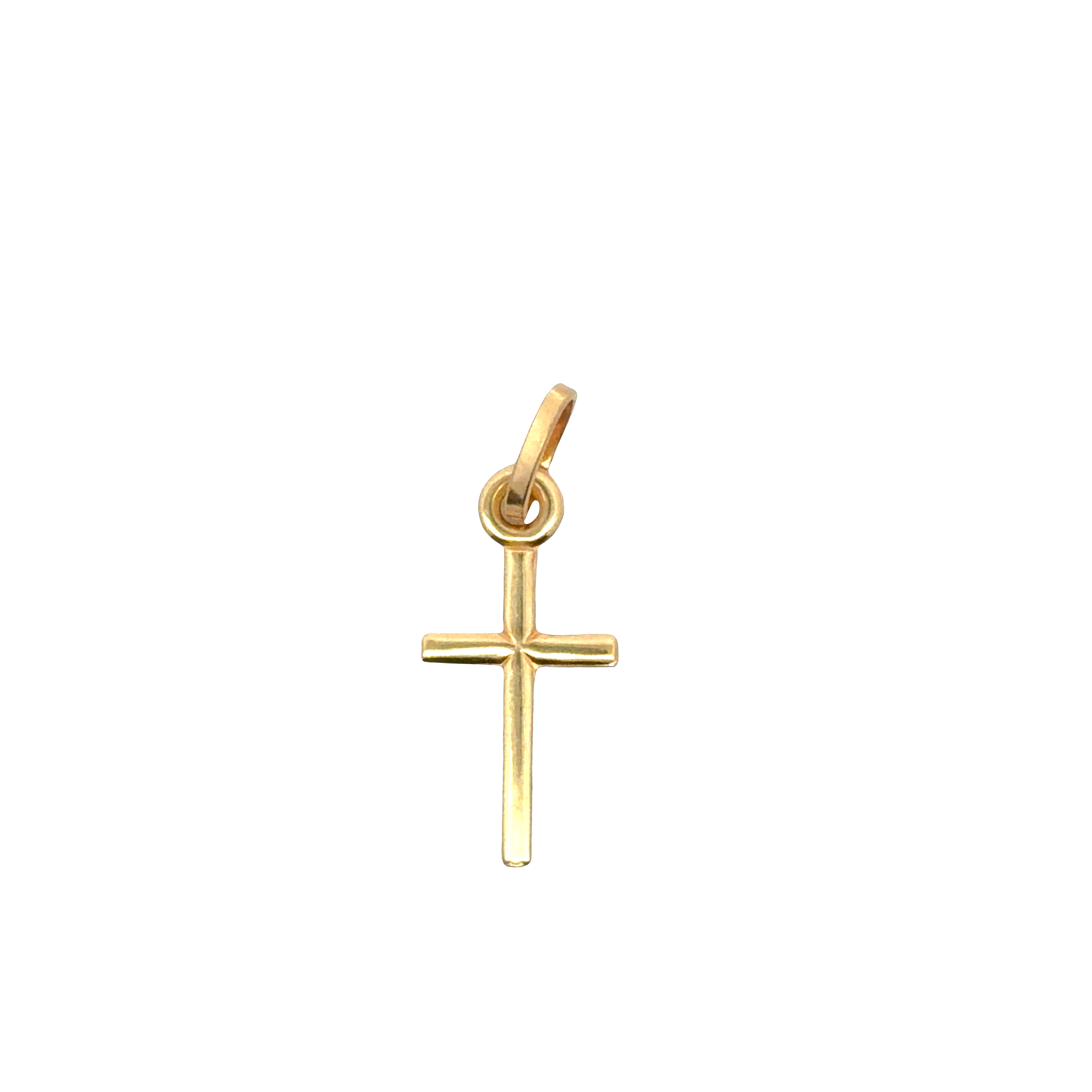 Classic Yellow Gold Latin Cross Pendant