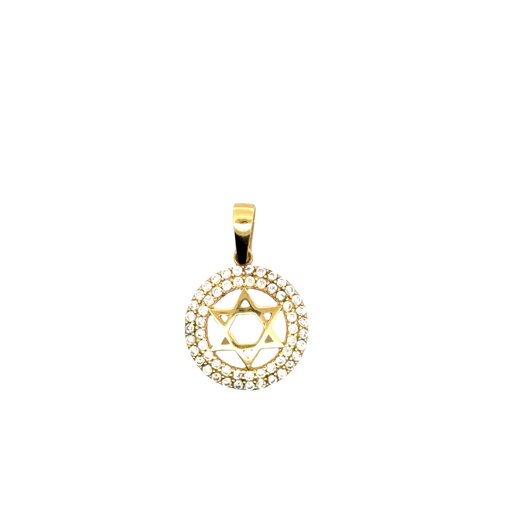 Yellow Gold Star of David Pendant