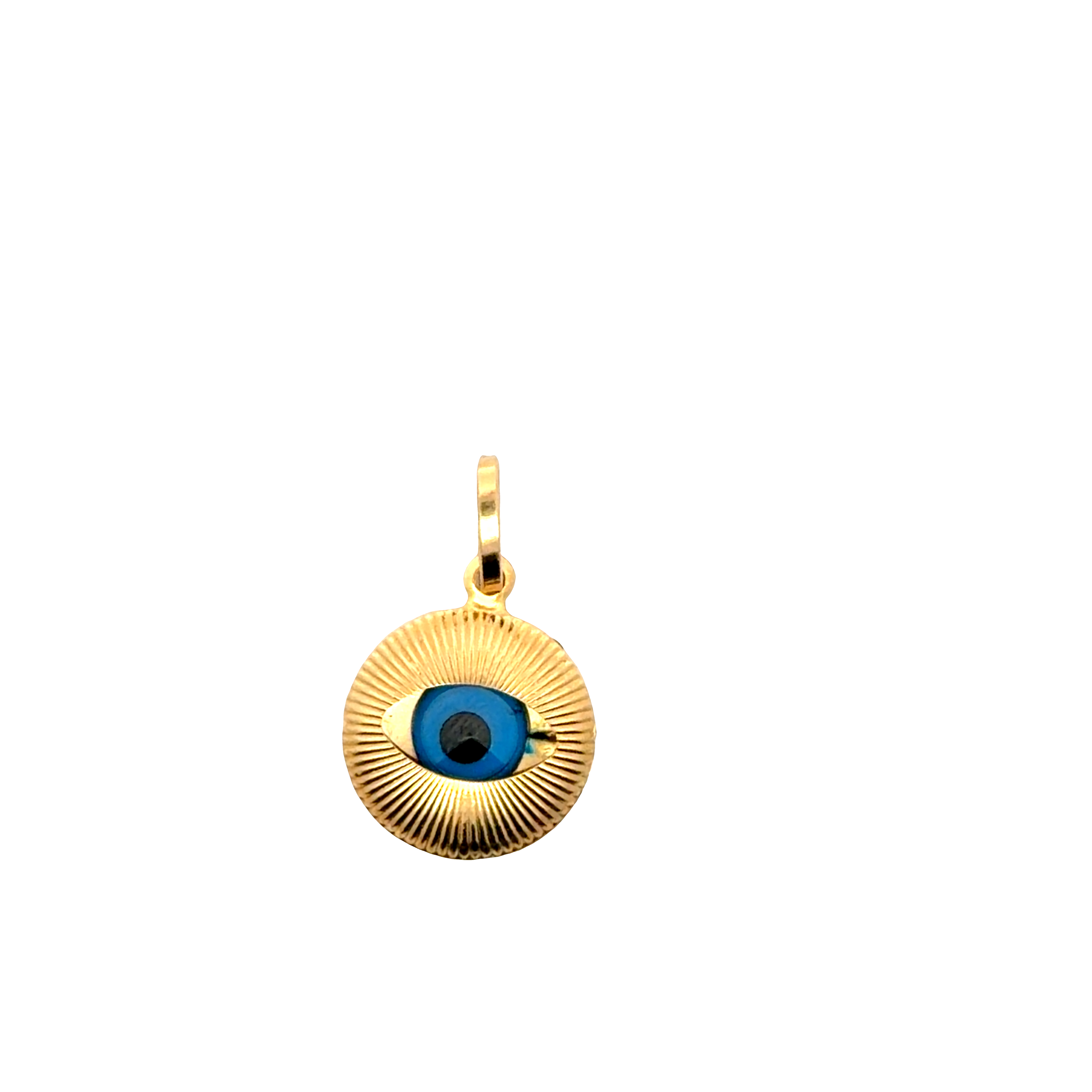 Yellow Gold Evil Eye Talisman Pendant