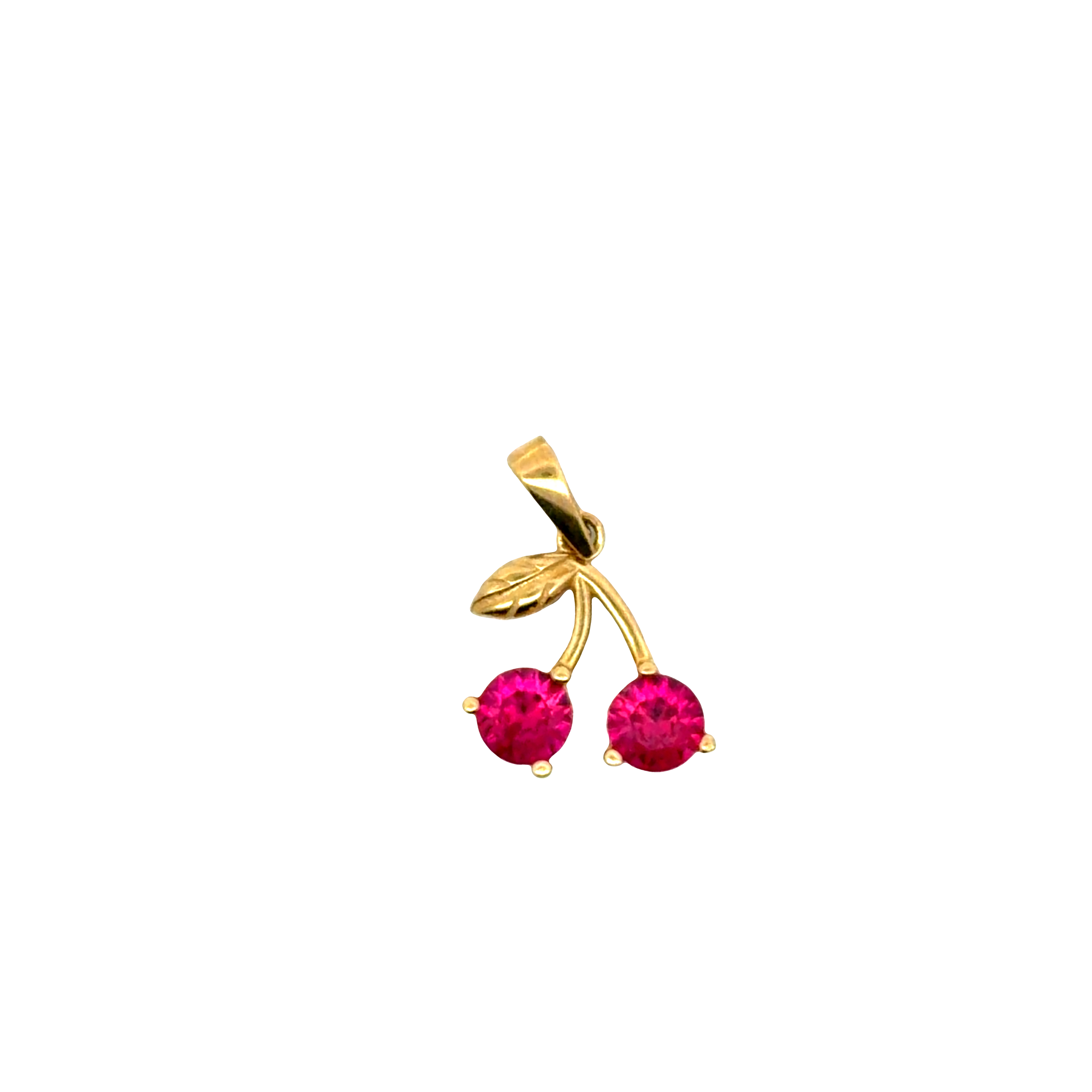 Yellow Gold Cherry Pendant