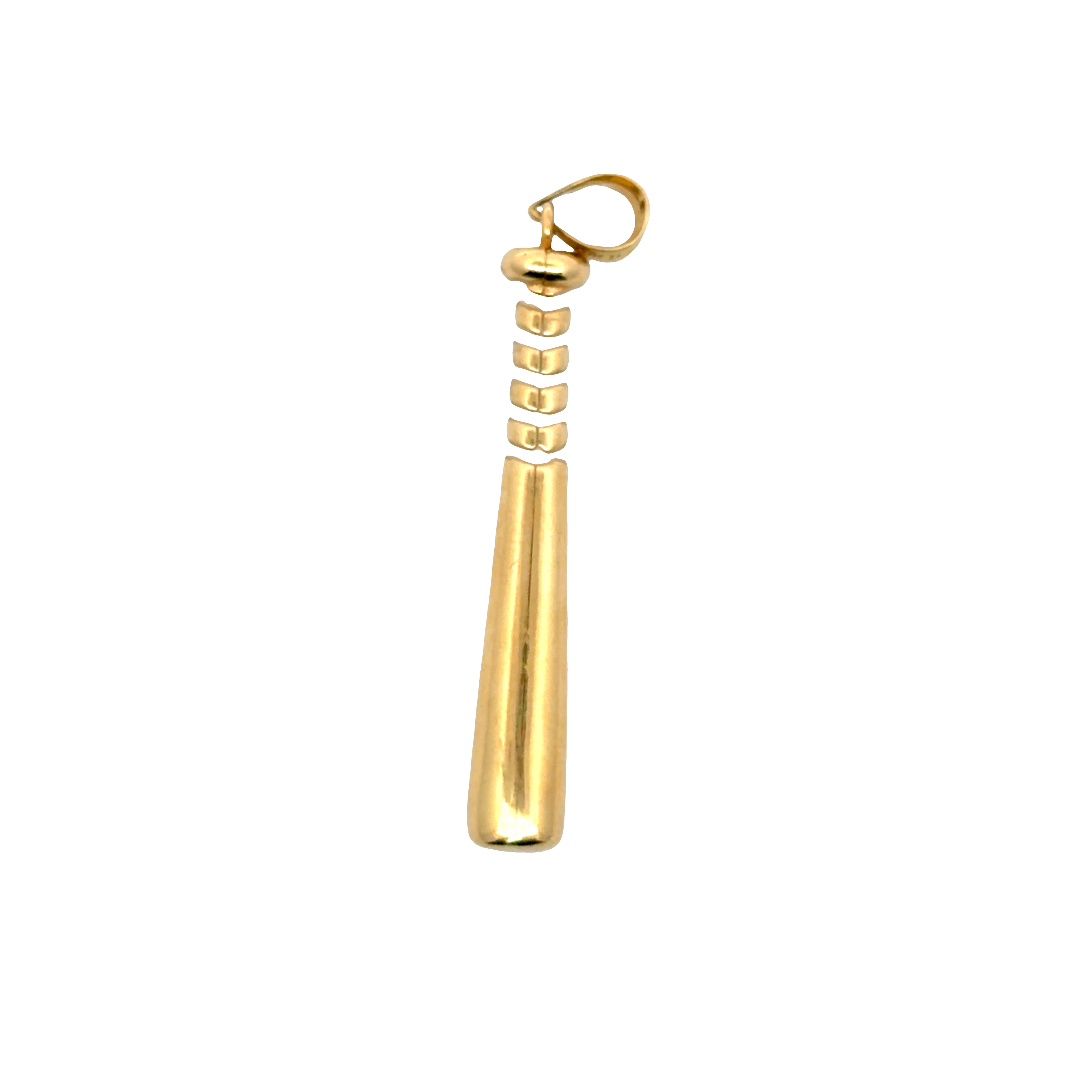 Yellow Gold Baseball Bat Pendant