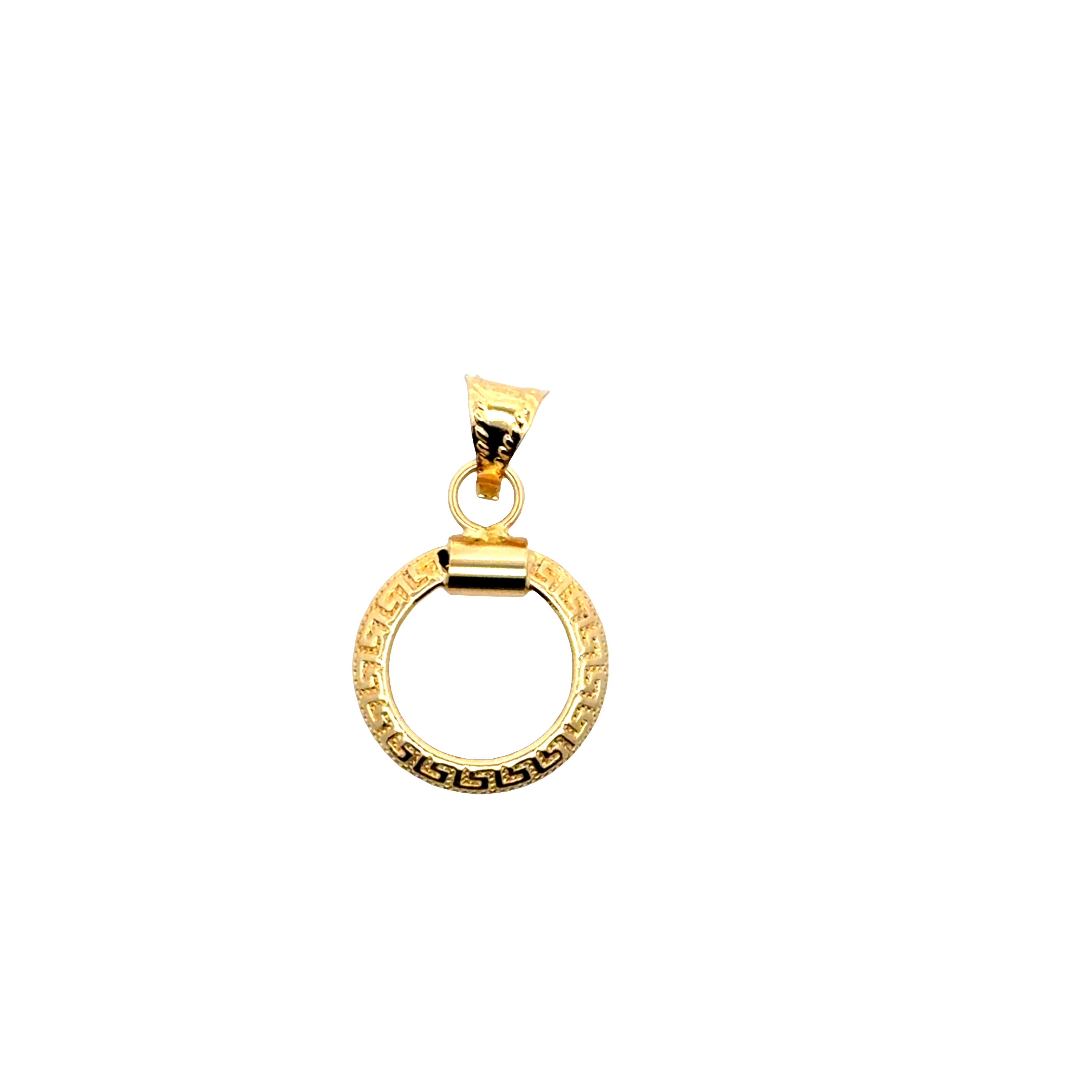 Yellow Gold Greek Key Pattern Pendant