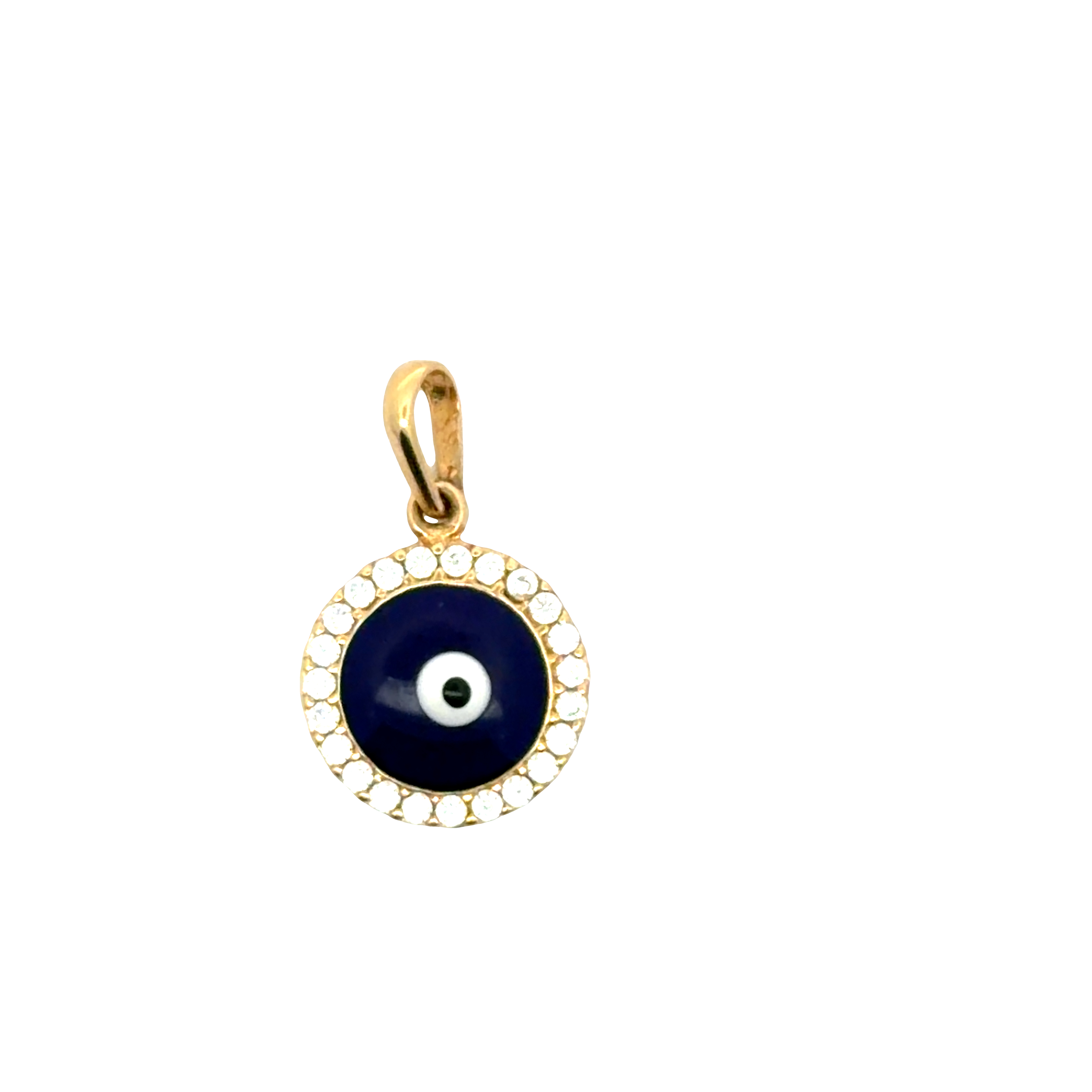 Yellow Gold Evil Eye Pendant