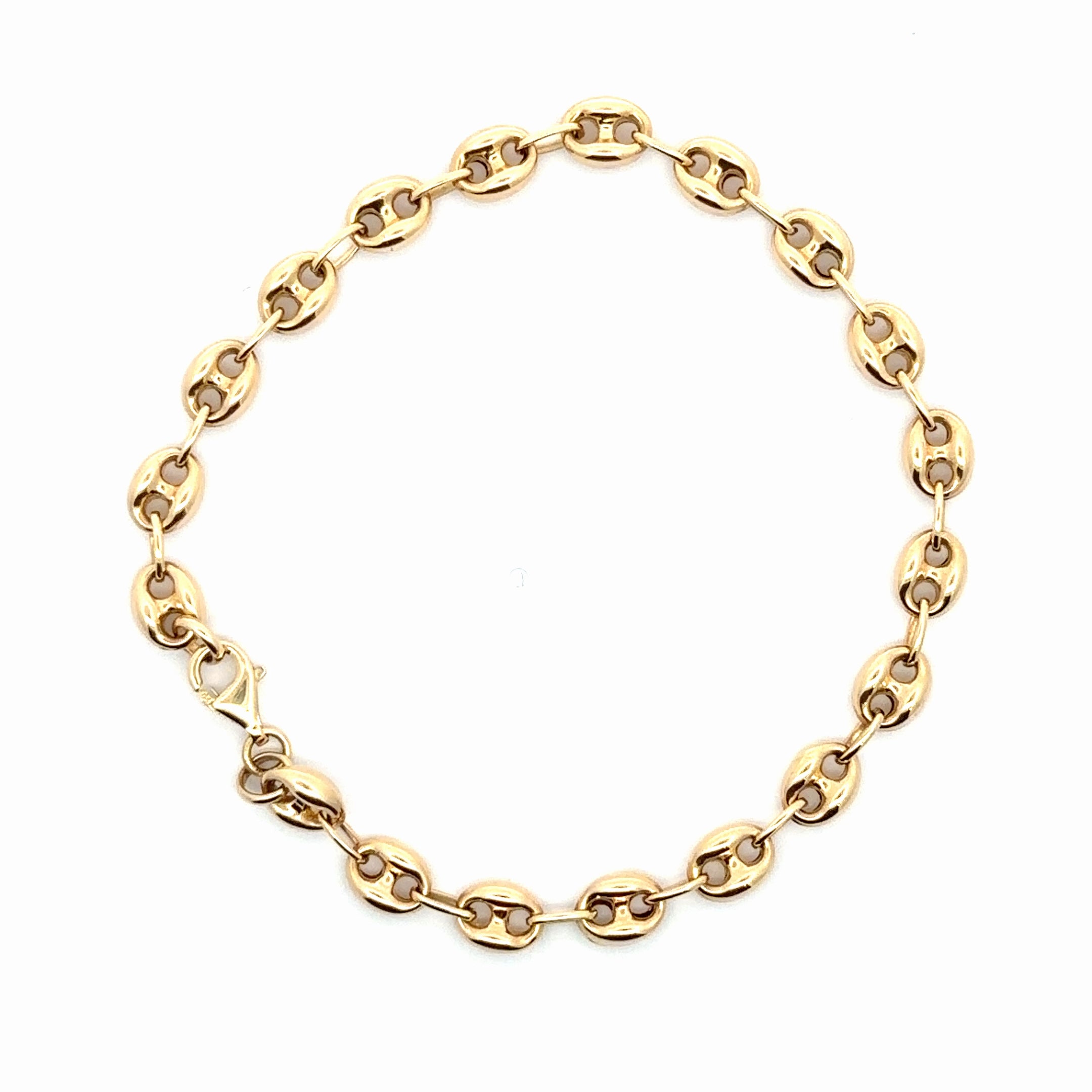 Elegant Yellow Gold Mariner Link Chain Bracelet