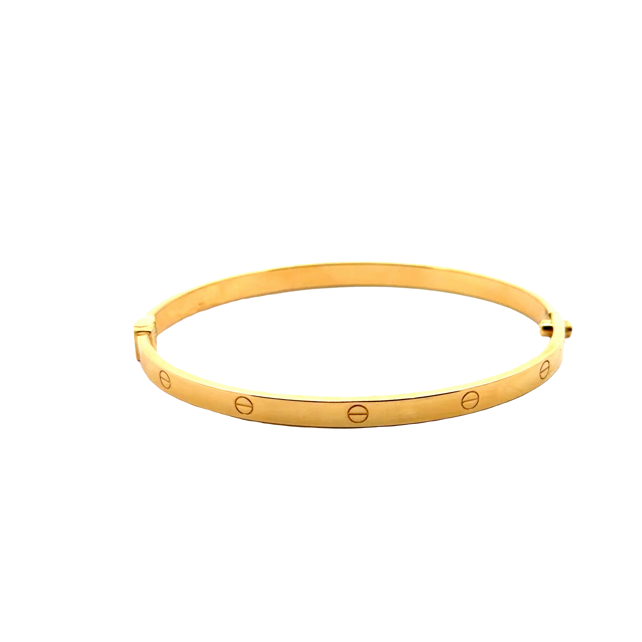 Classic Yellow Gold Bangle with Engraved Accents