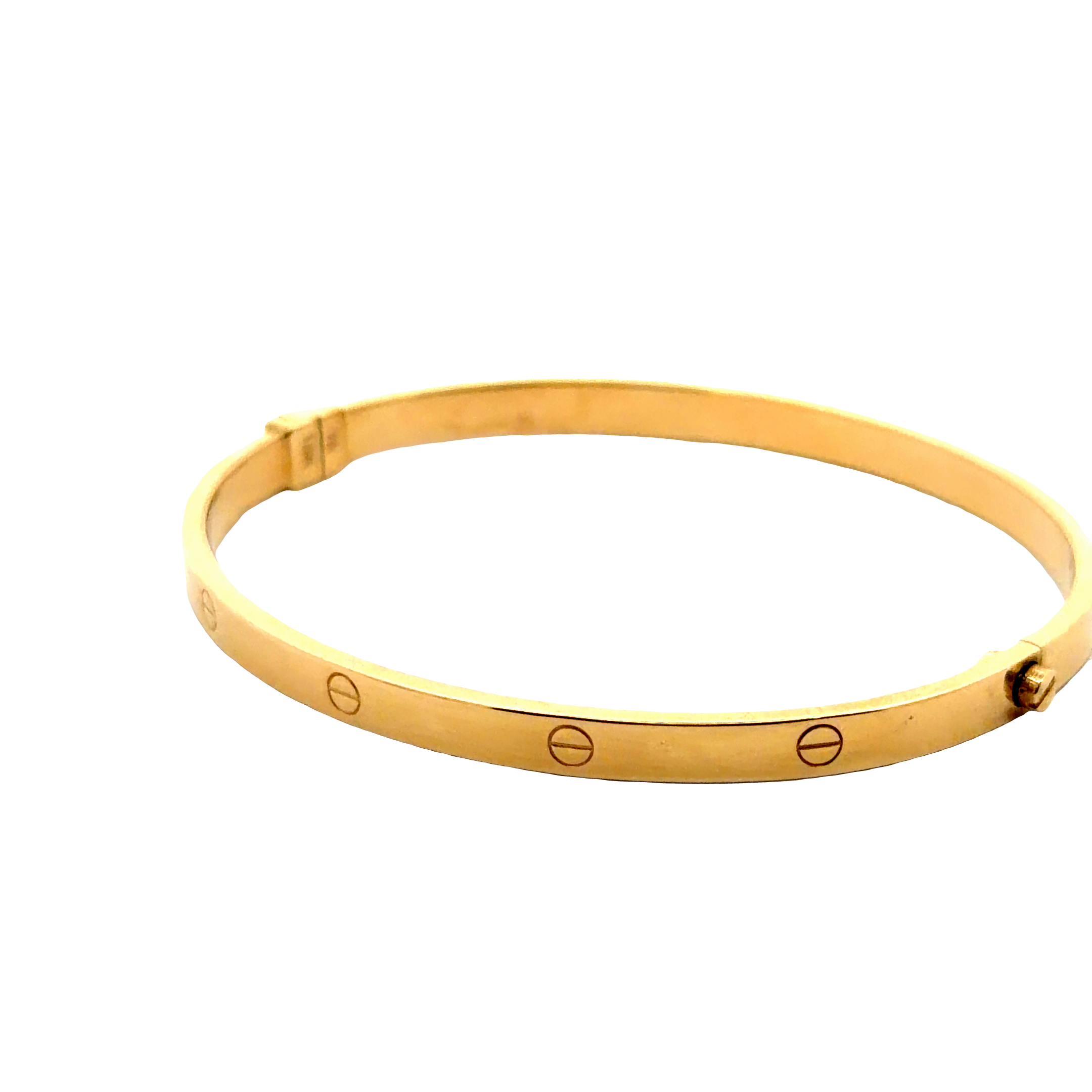 Classic Yellow Gold Bangle with Engraved Accents