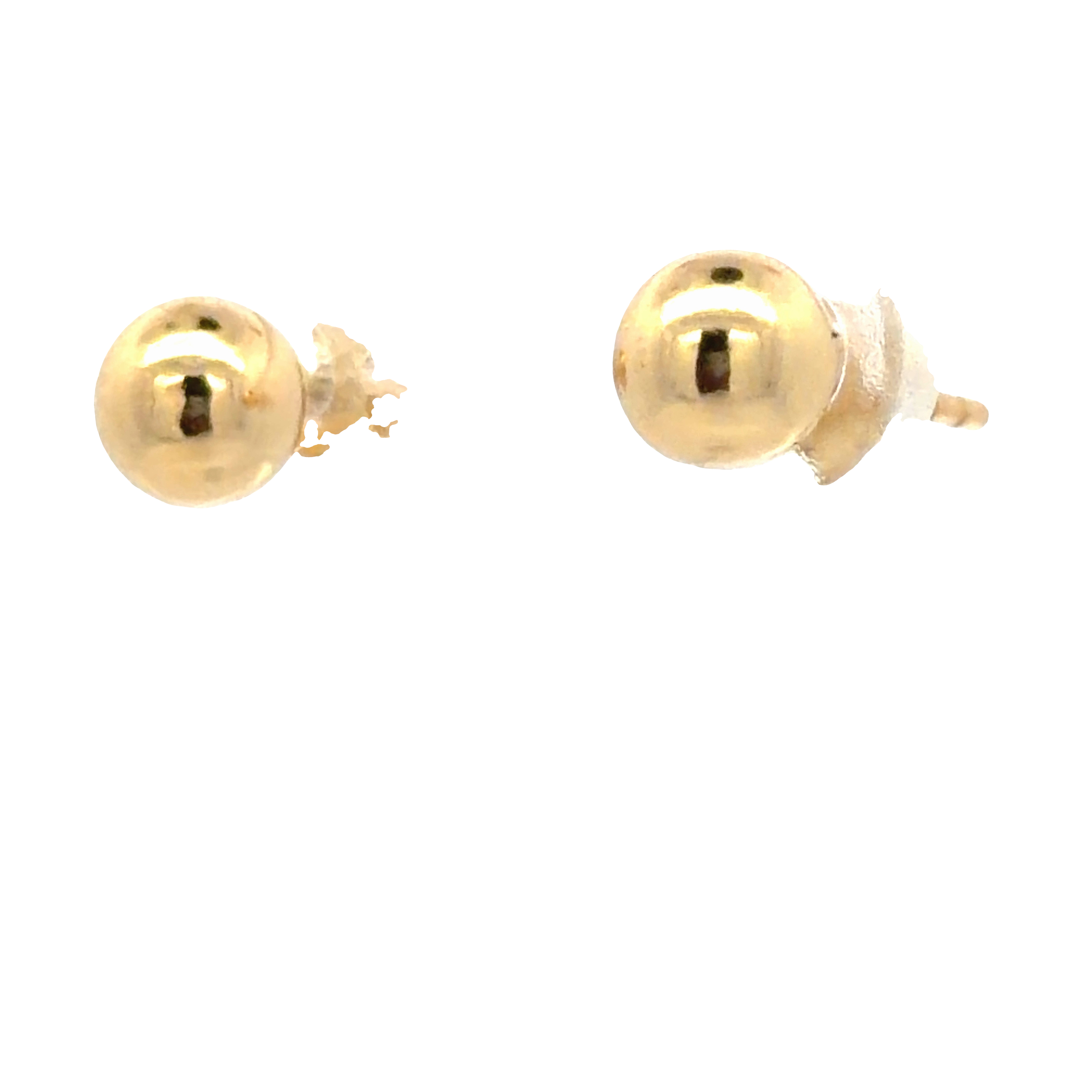 Classic Yellow Gold Ball Stud Earrings
