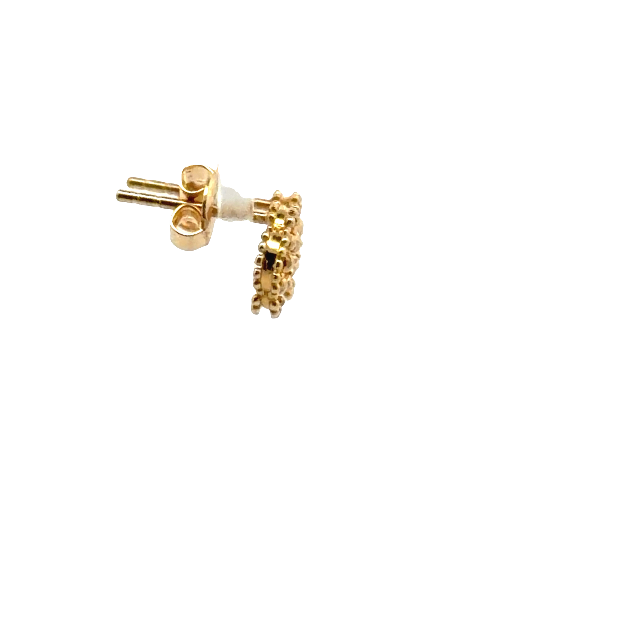 Yellow Gold Floral Stud Earrings