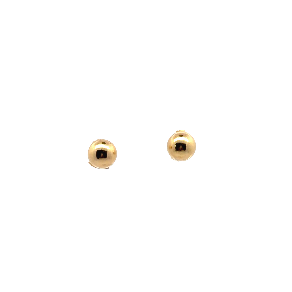 Classic 18k Yellow Gold Ball Stud Earrings