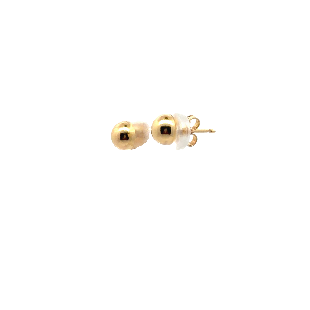 Classic 18k Yellow Gold Ball Stud Earrings