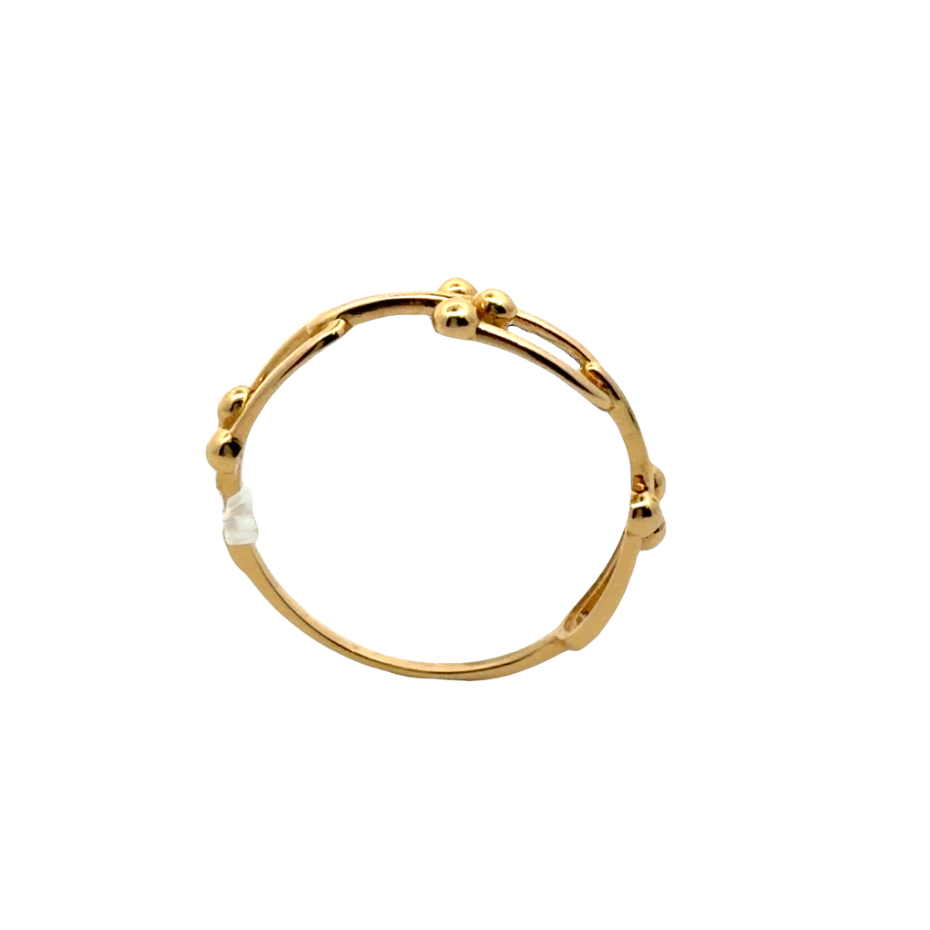 Yellow Gold Chain-Link Hoop ring