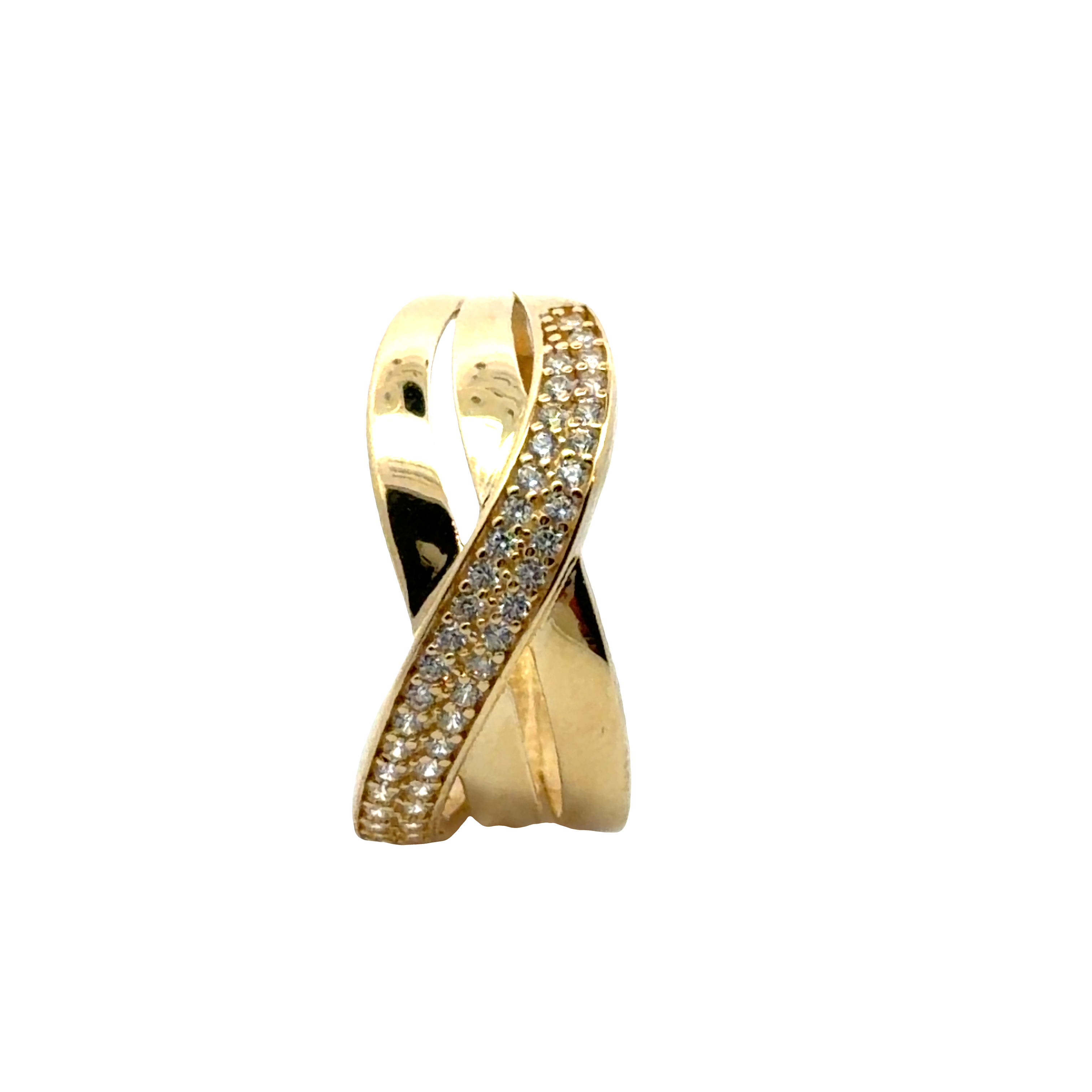 size 8 Yellow Gold multistone brillant Ring