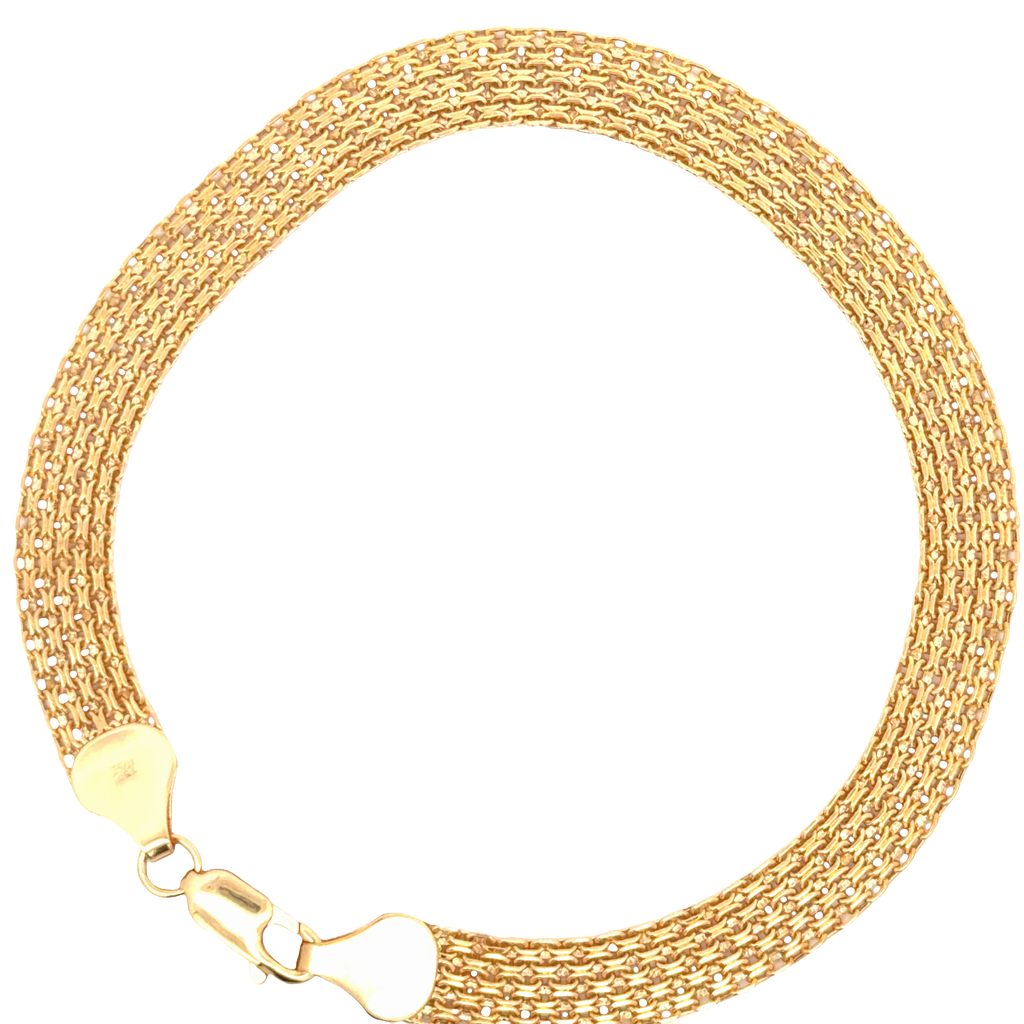 Elegant Yellow Gold Chain Bracelet