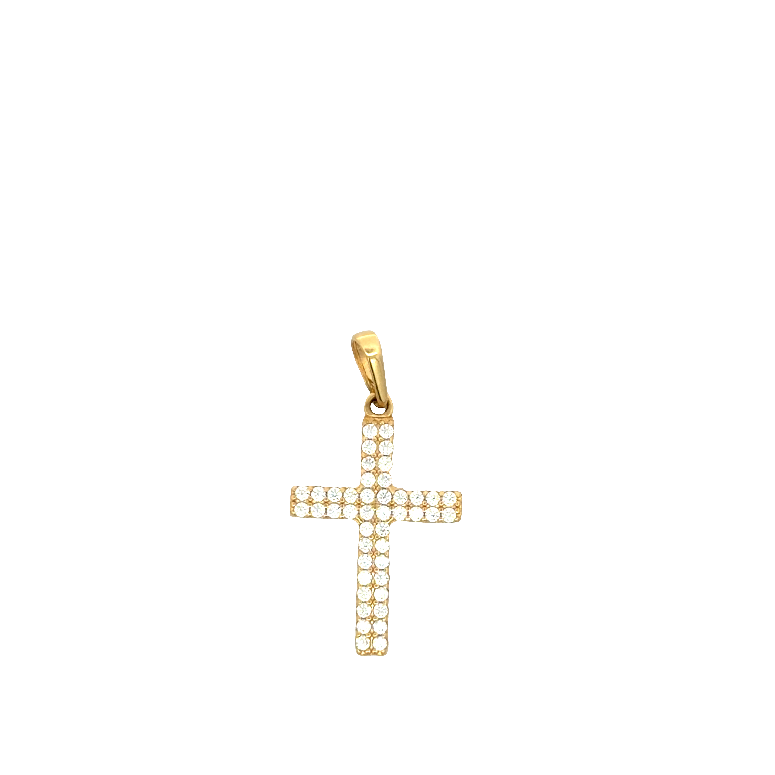 Yellow Gold brillant Cross Pendant