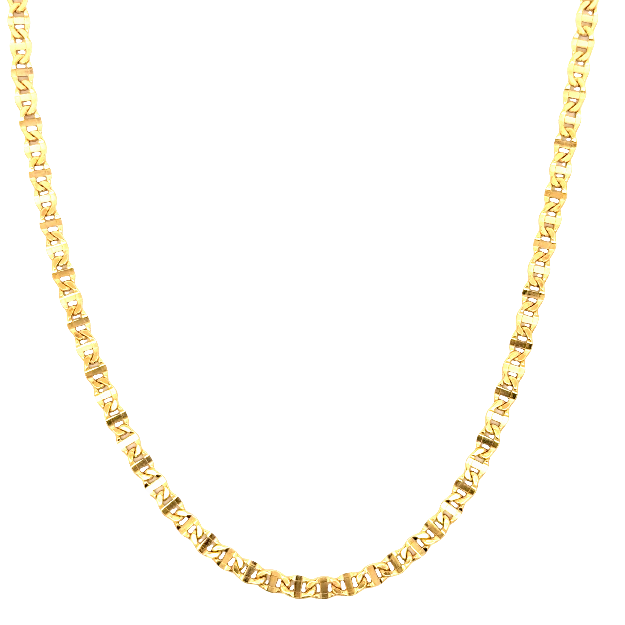 Classic Yellow Gold Mariner Chain Necklace