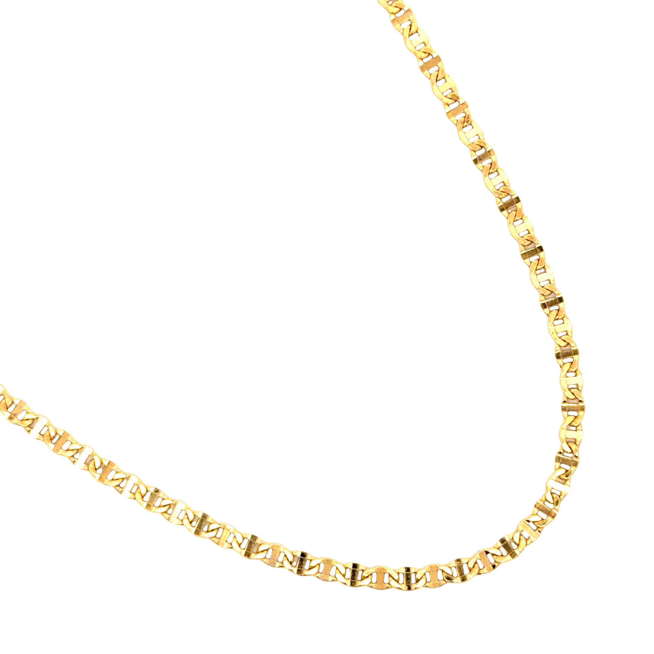 Classic Yellow Gold Mariner Chain Necklace