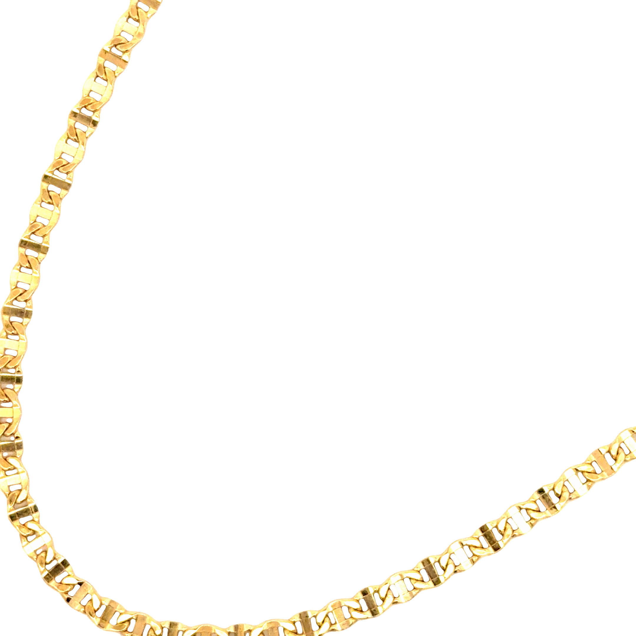 Classic Yellow Gold Mariner Chain Necklace