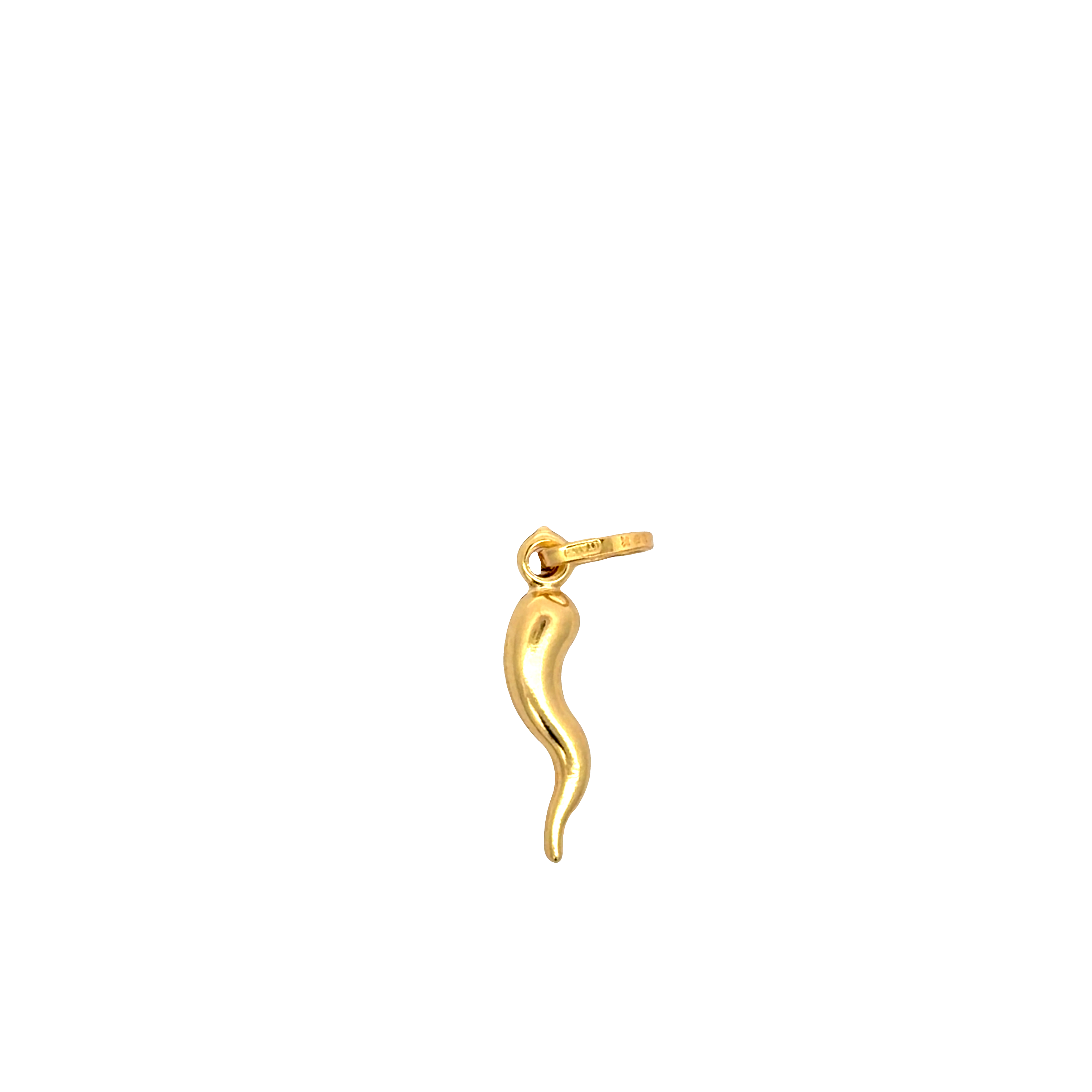 Yellow Gold Italian Horn Cornicello Pendant