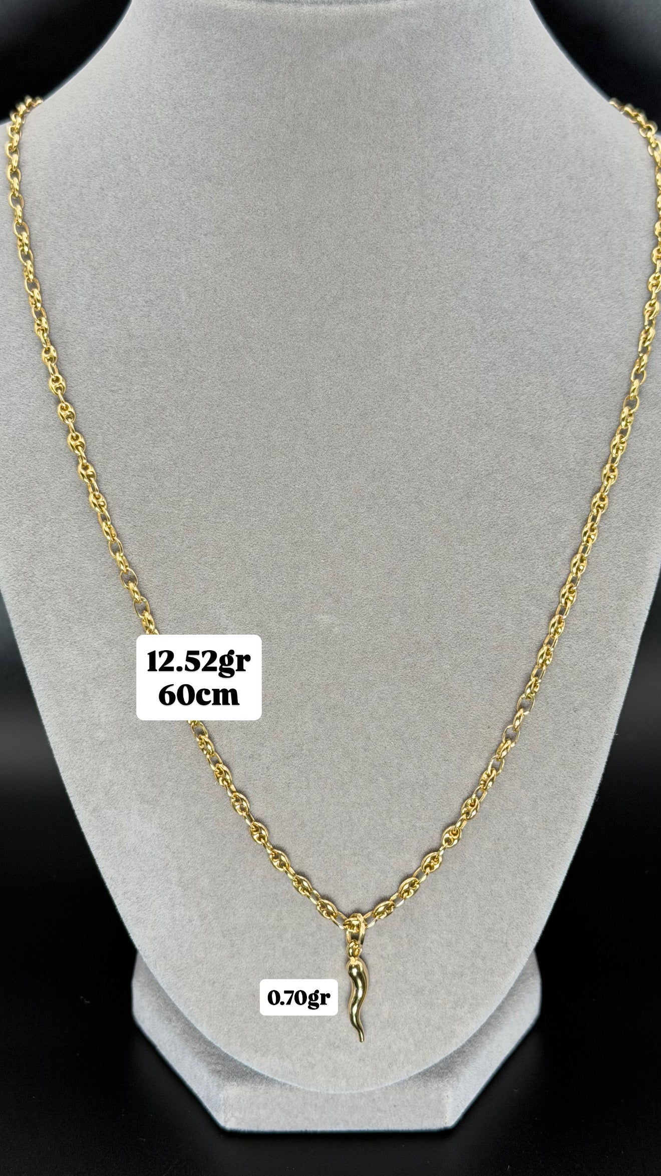 Cadena y dije Oro 18k italiano