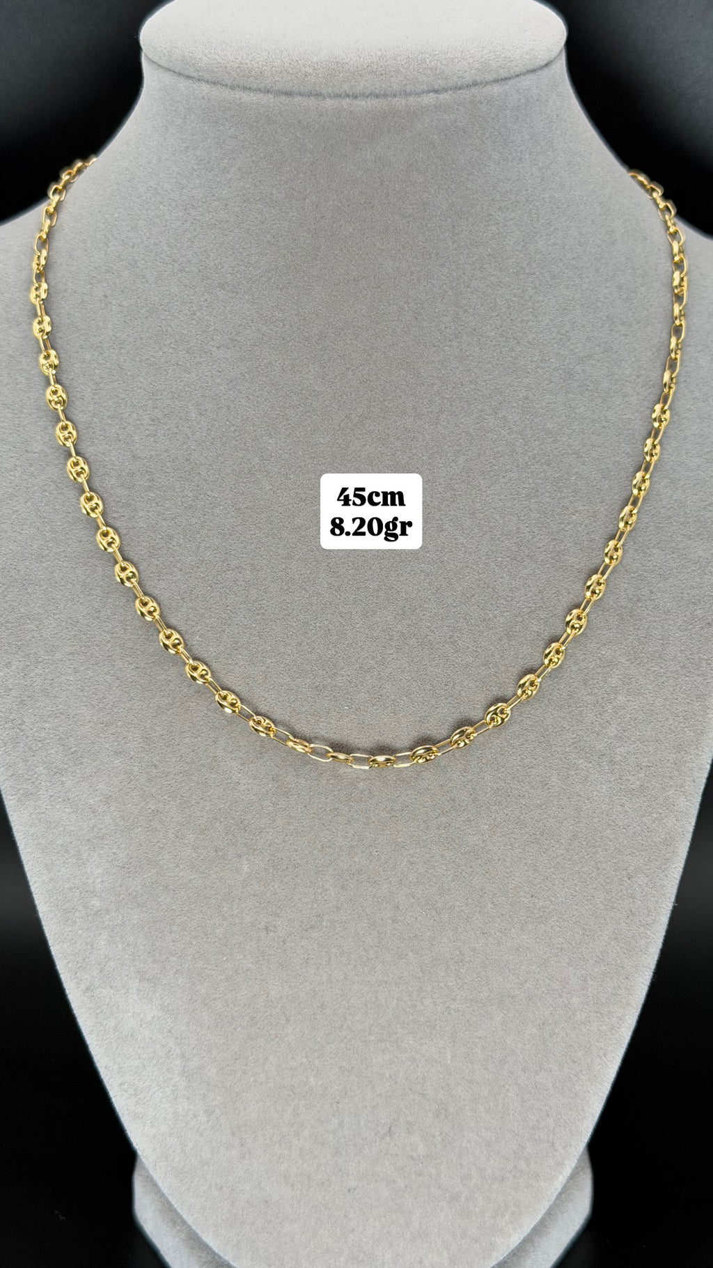 Yellow Gold Mariner Link Chain Necklace