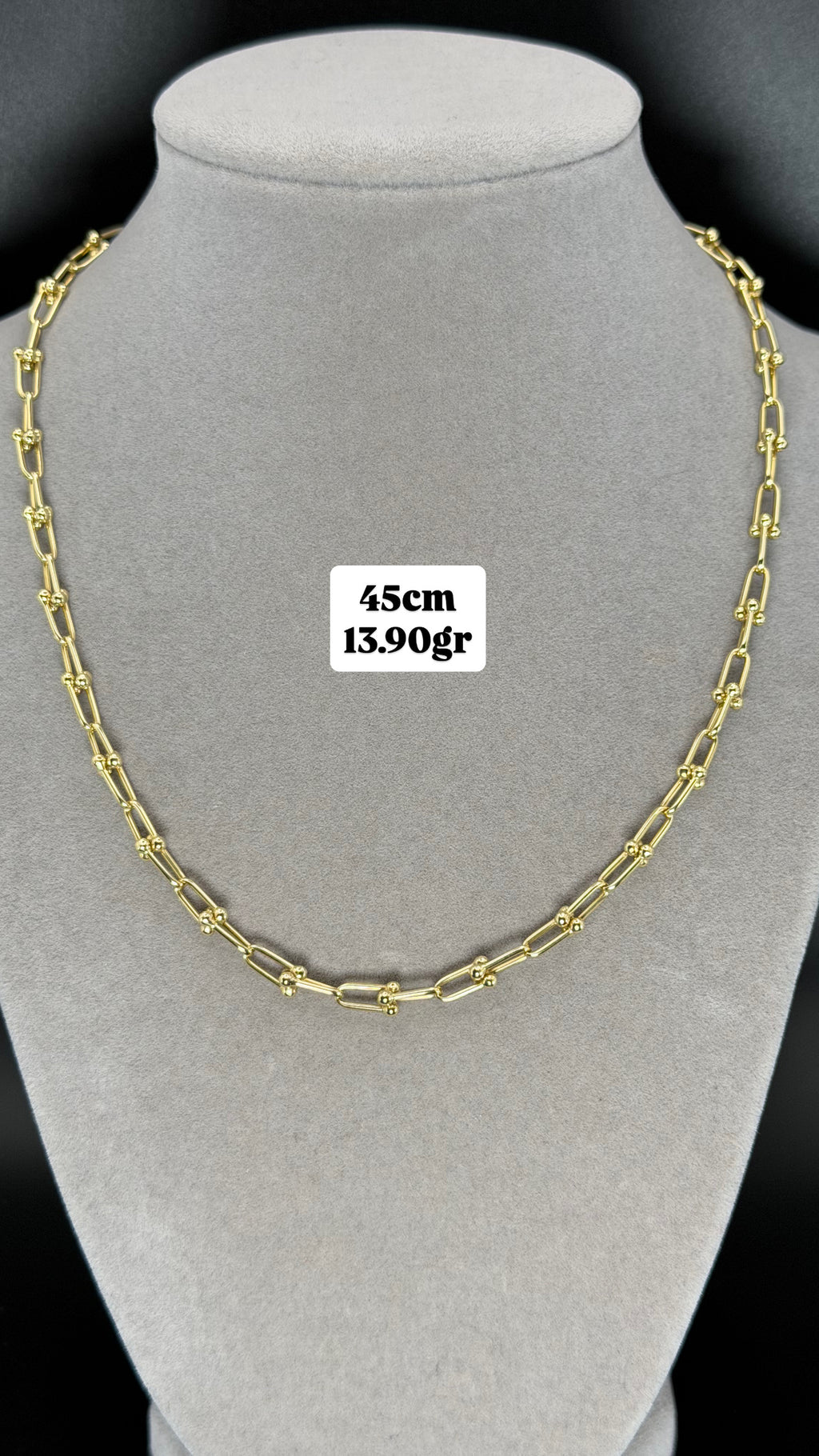 Yellow Gold U-Link Chain Necklace