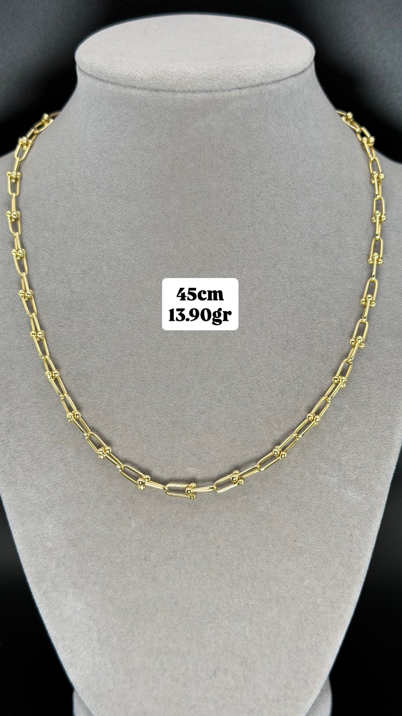 Yellow Gold U-Link Chain Necklace