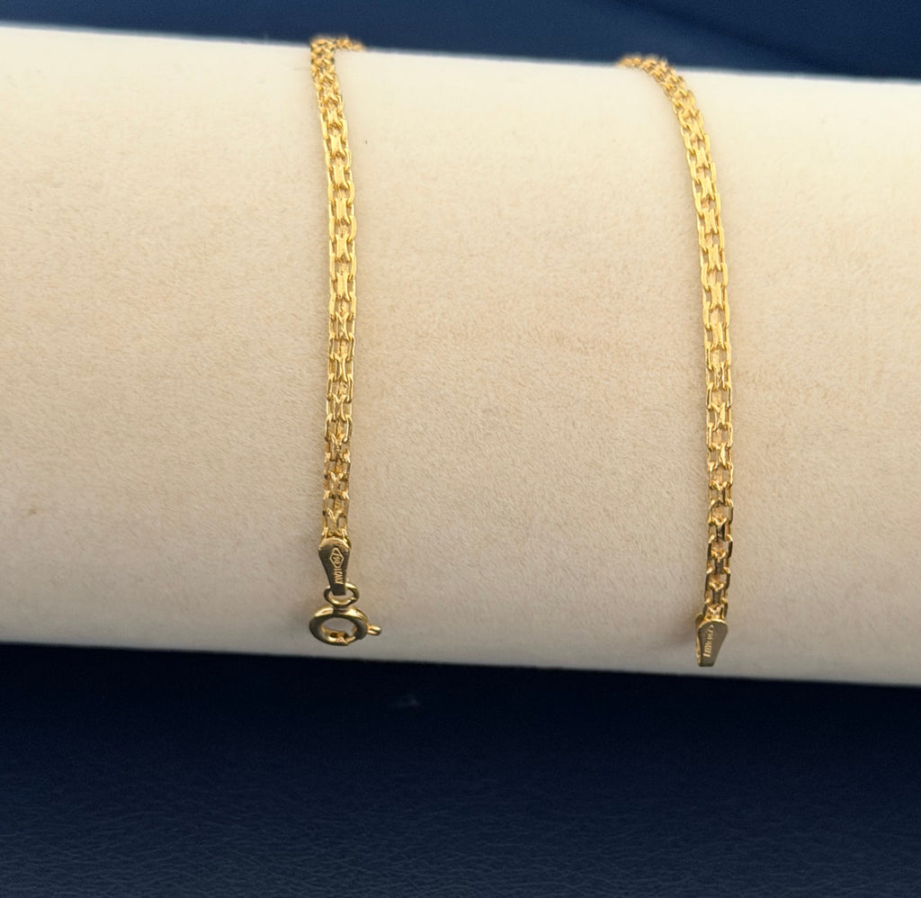 Classic Yellow Gold Woven Link Chain Bracelet