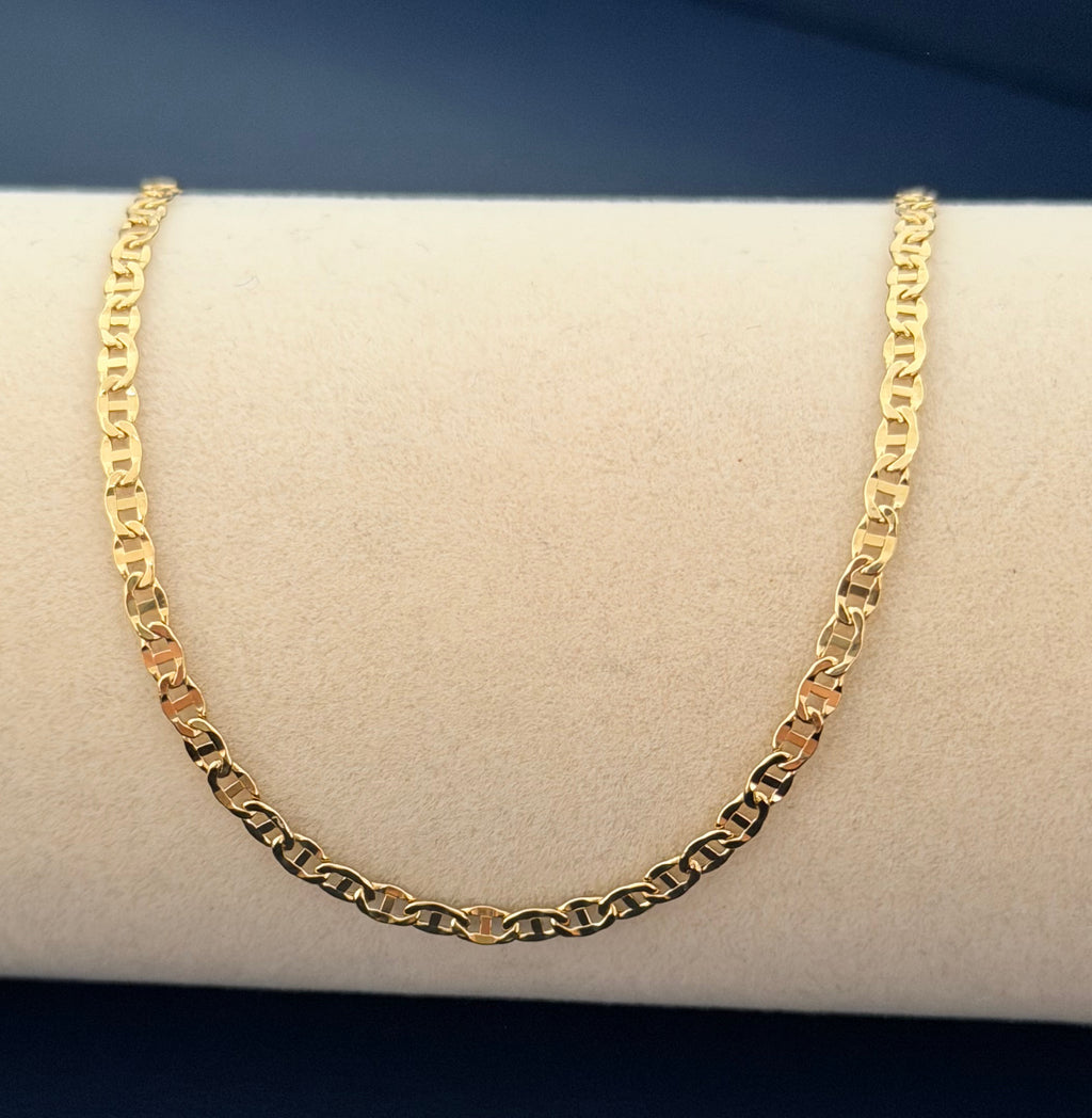 Yellow Gold Mariner Link Chain Bracelet