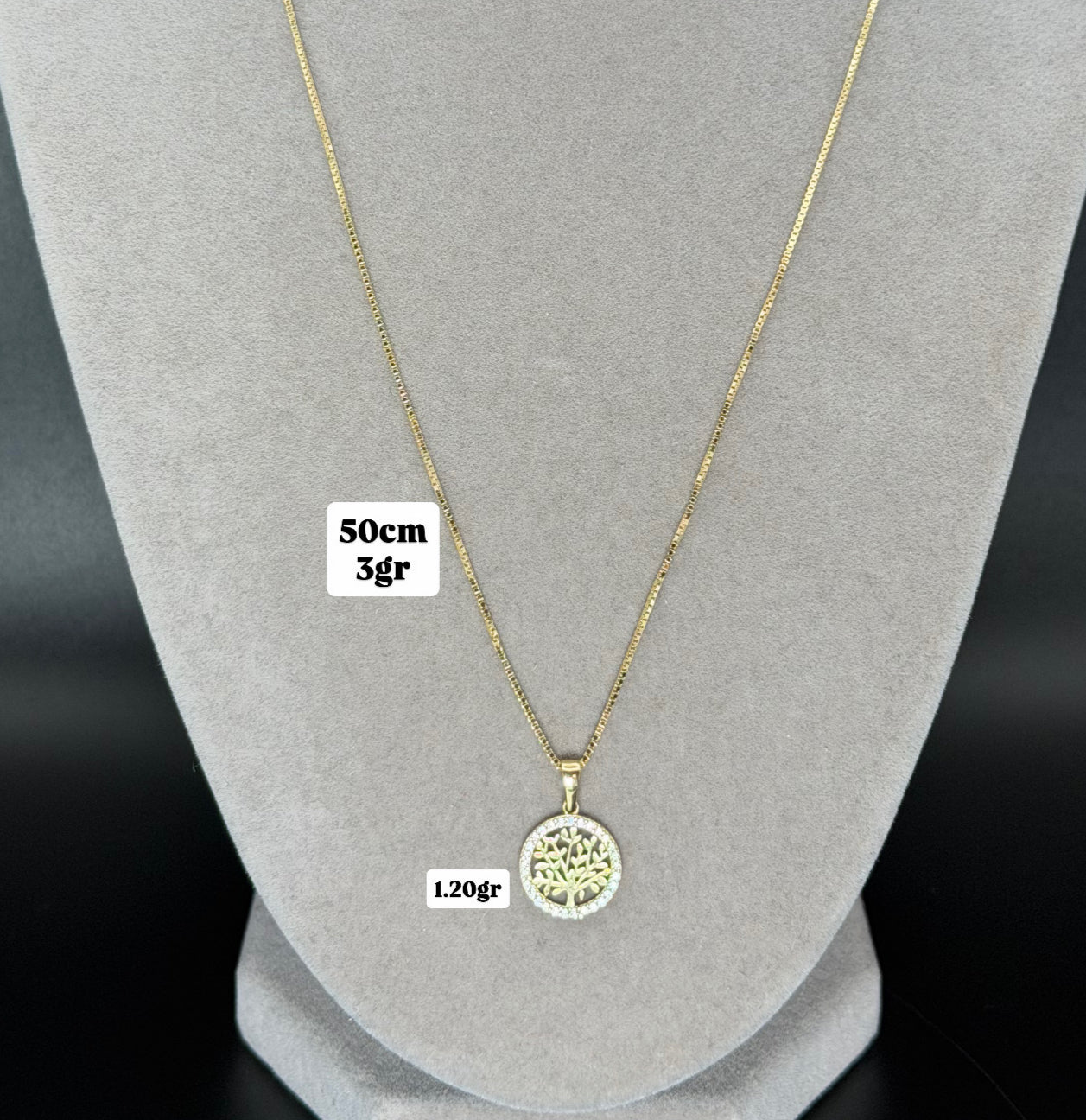 Cadena y dije Oro 18k italiano