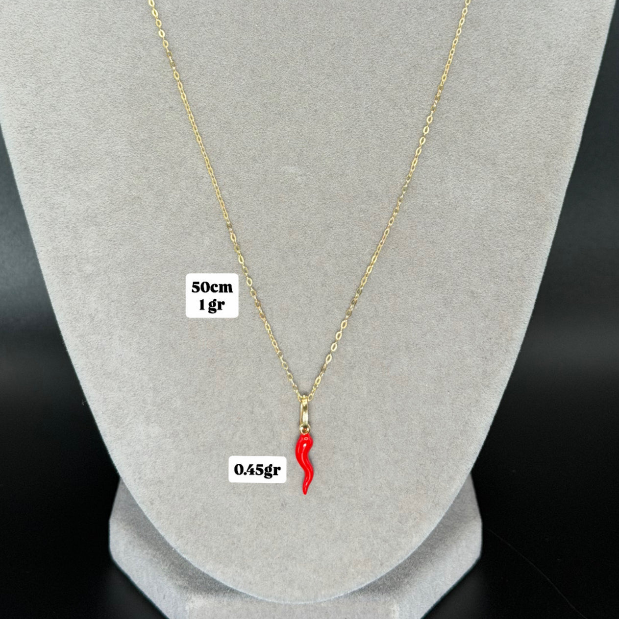 Cadena y dije Oro 18k italiano