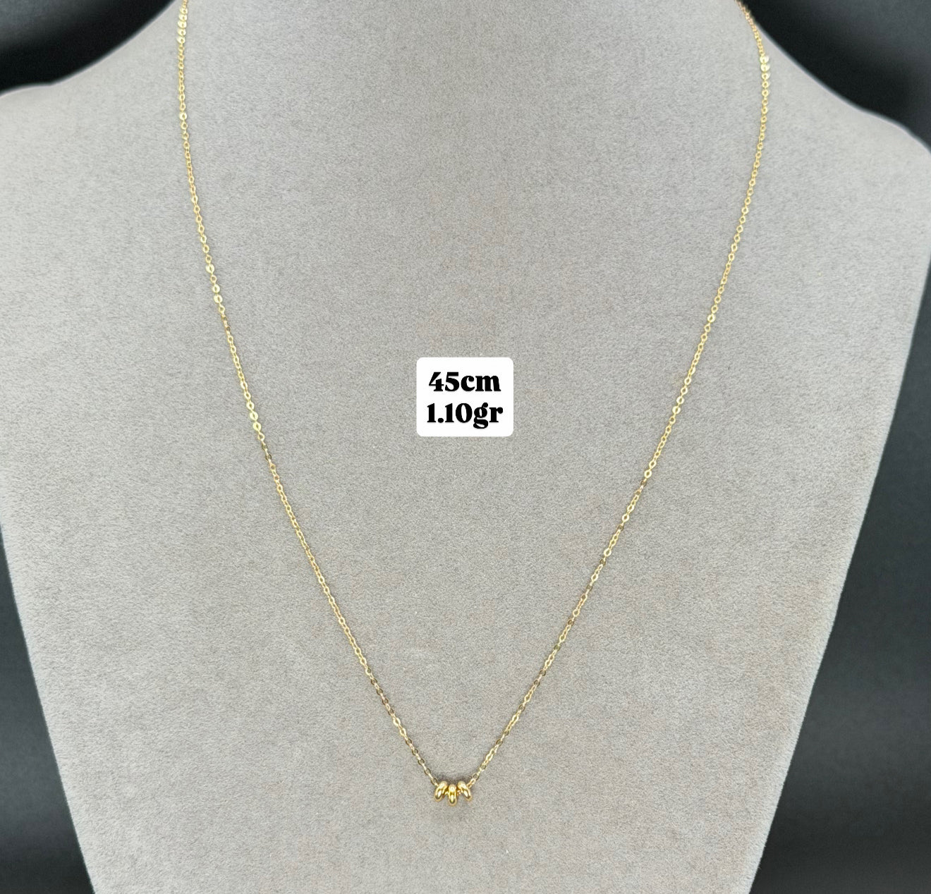 Cadena y dije Oro 18k italiano
