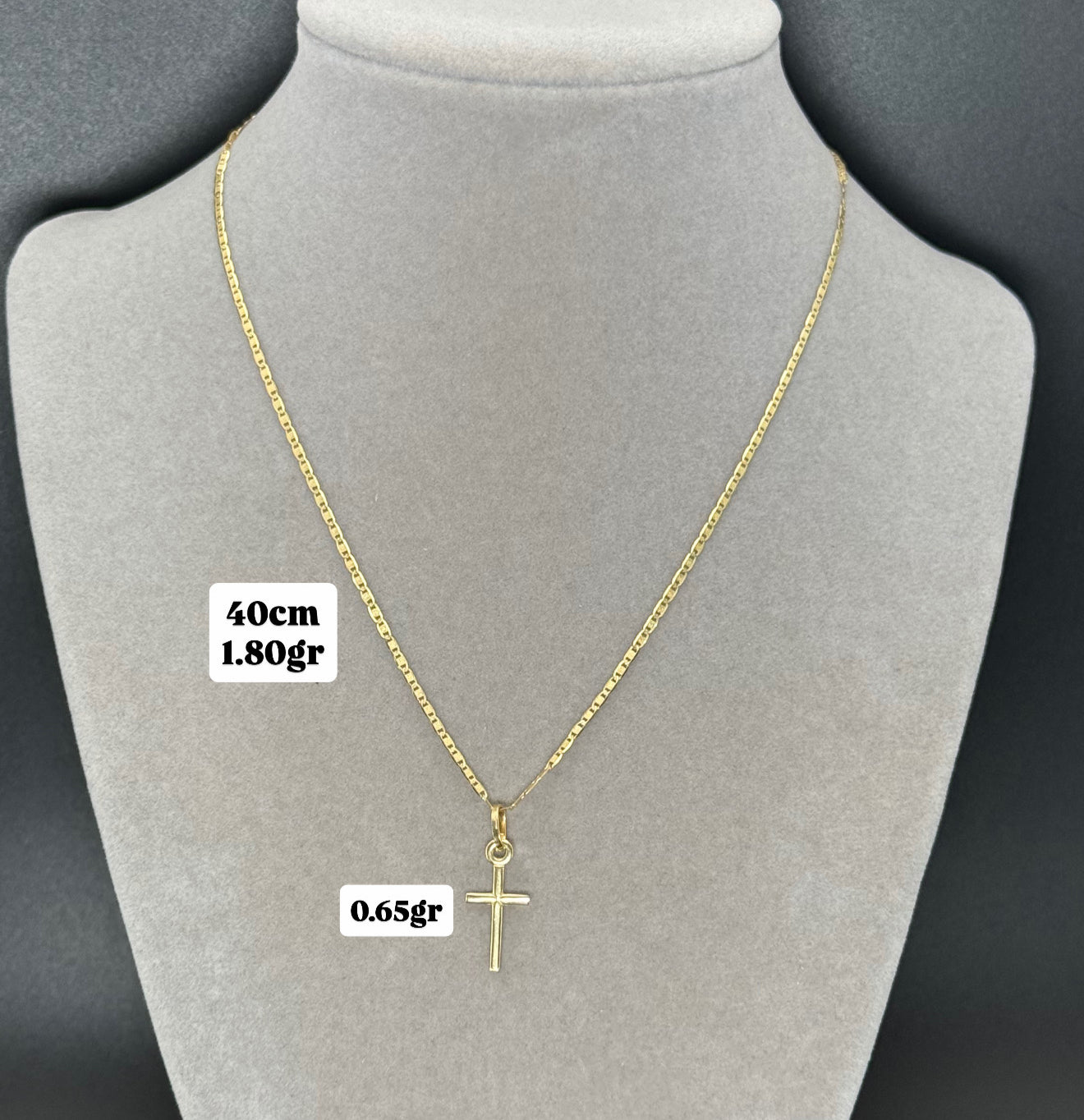 Cadena y dije Oro 18k Italiano