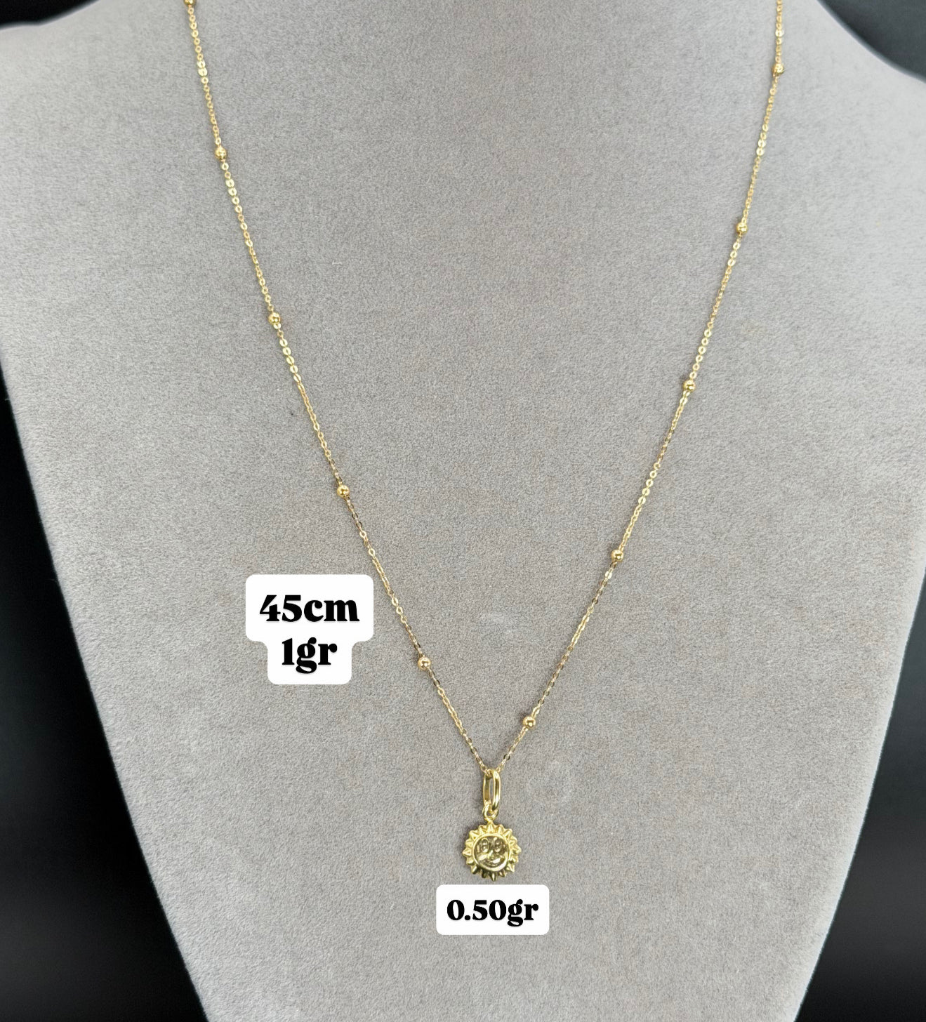 Cadena Y dije Oro 18k Italiano