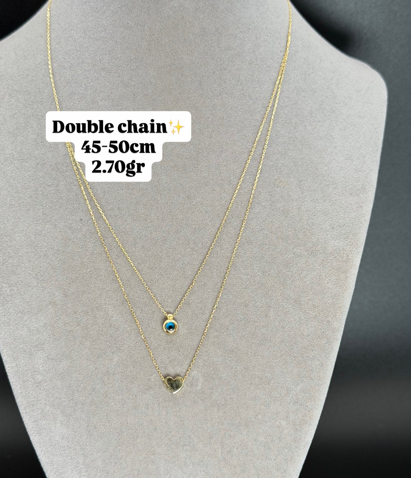 Cadena Y dije Oro 18k Italiano